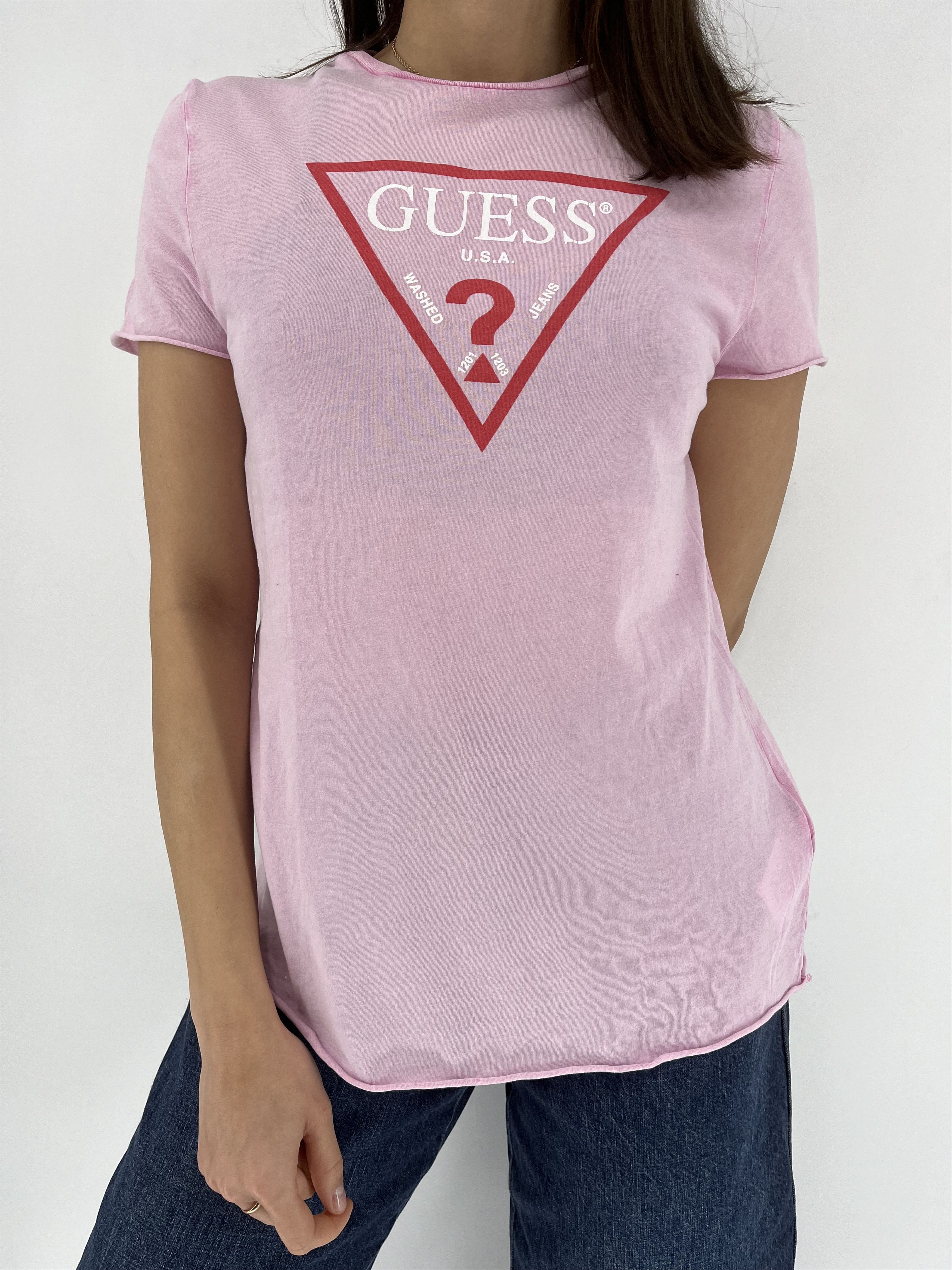 Guess × Vintage Guess Short Sleeve Tshirt Big Logo Spellout Jumpe Size M / US 6-8 / IT 42-44 - 4 Thumbnail