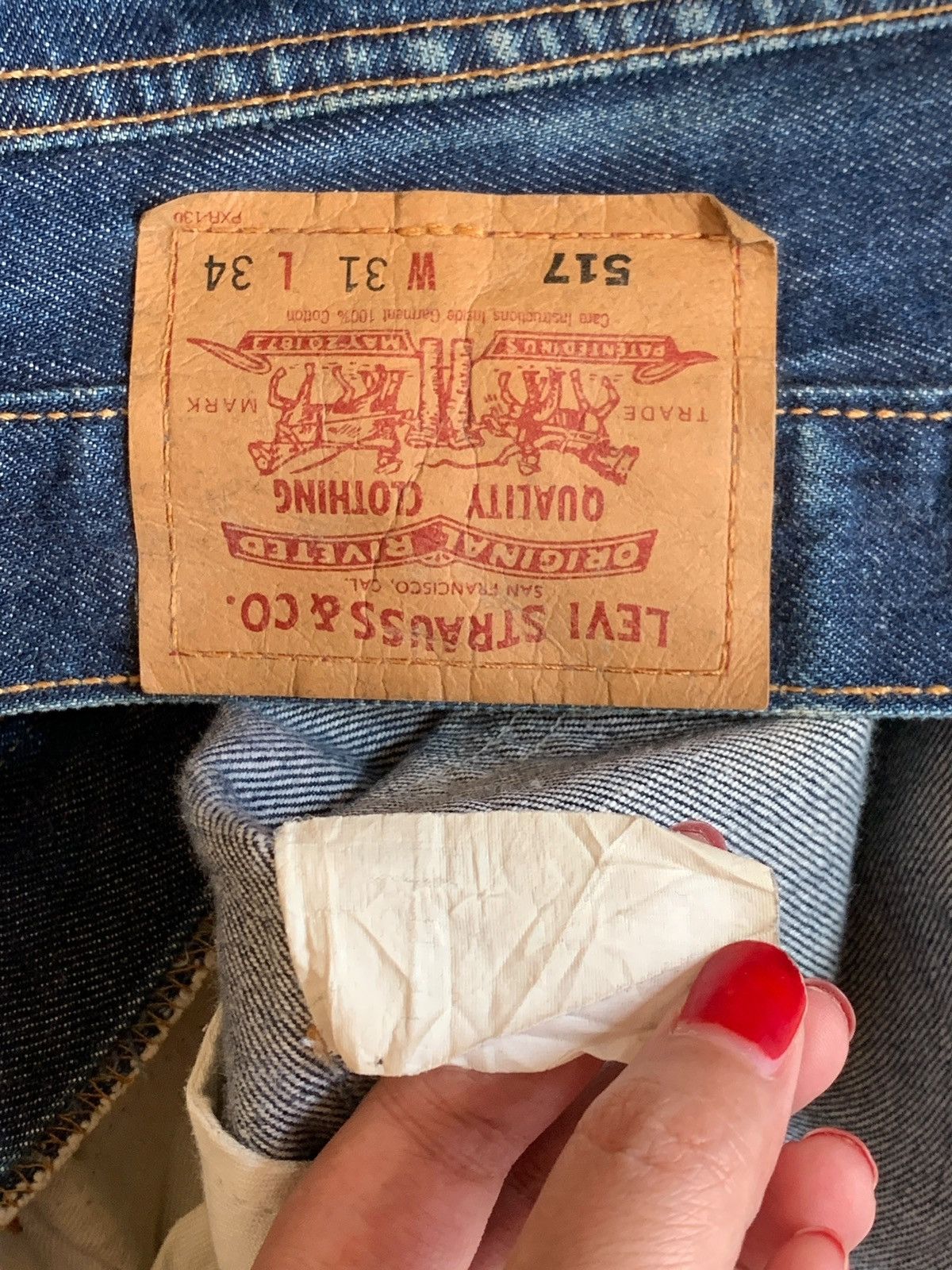 Levi's × Levi's Vintage Clothing Vintage 90s Levis 517 Mud Wash Bootcut Flare Jeans Size US 30 / EU 46 - 11 Thumbnail