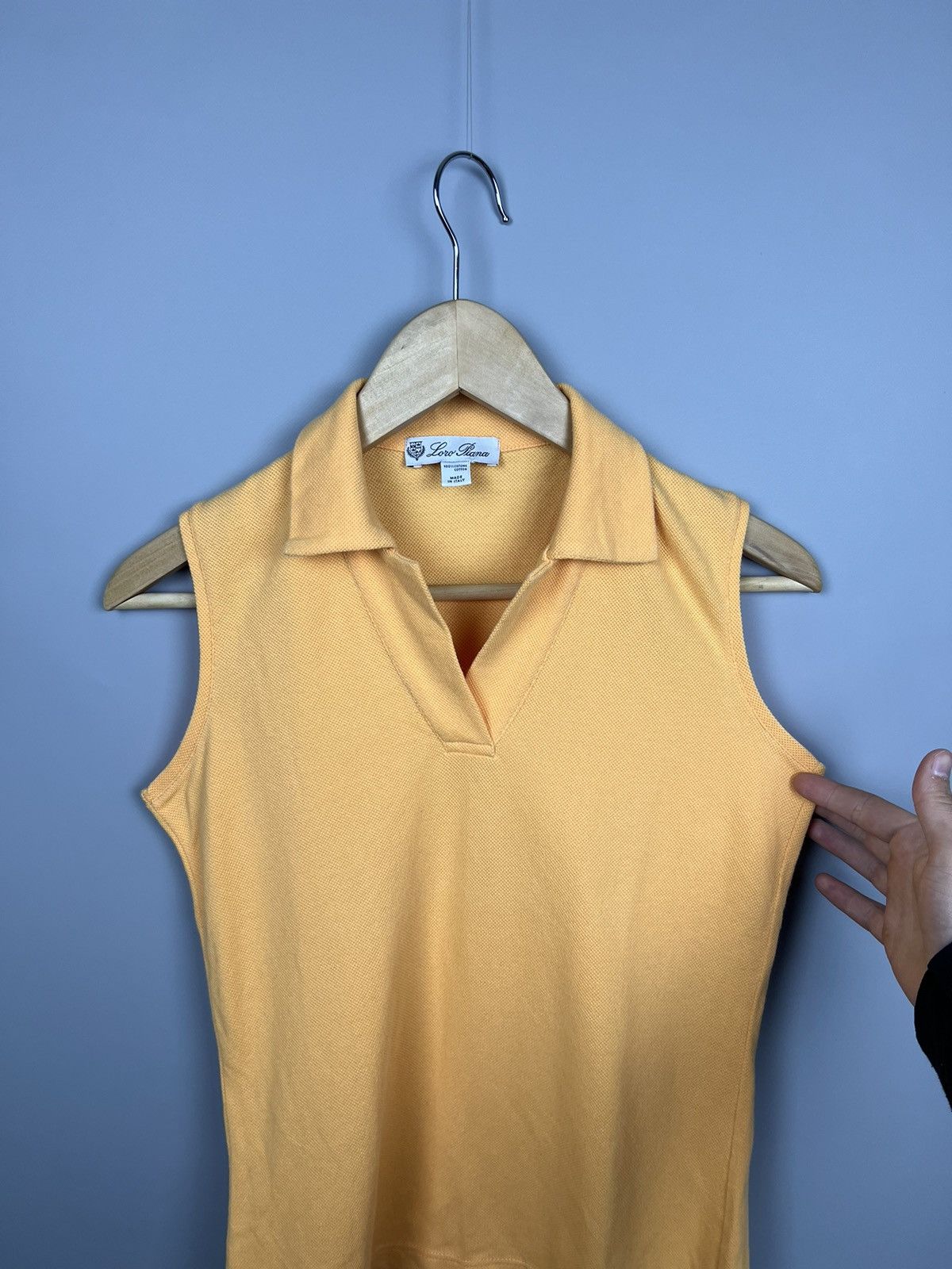 Loro Piana Loro Piana women's sleeveless cotton polo shirt orange tee Size M / US 6-8 / IT 42-44 - 2 Thumbnail