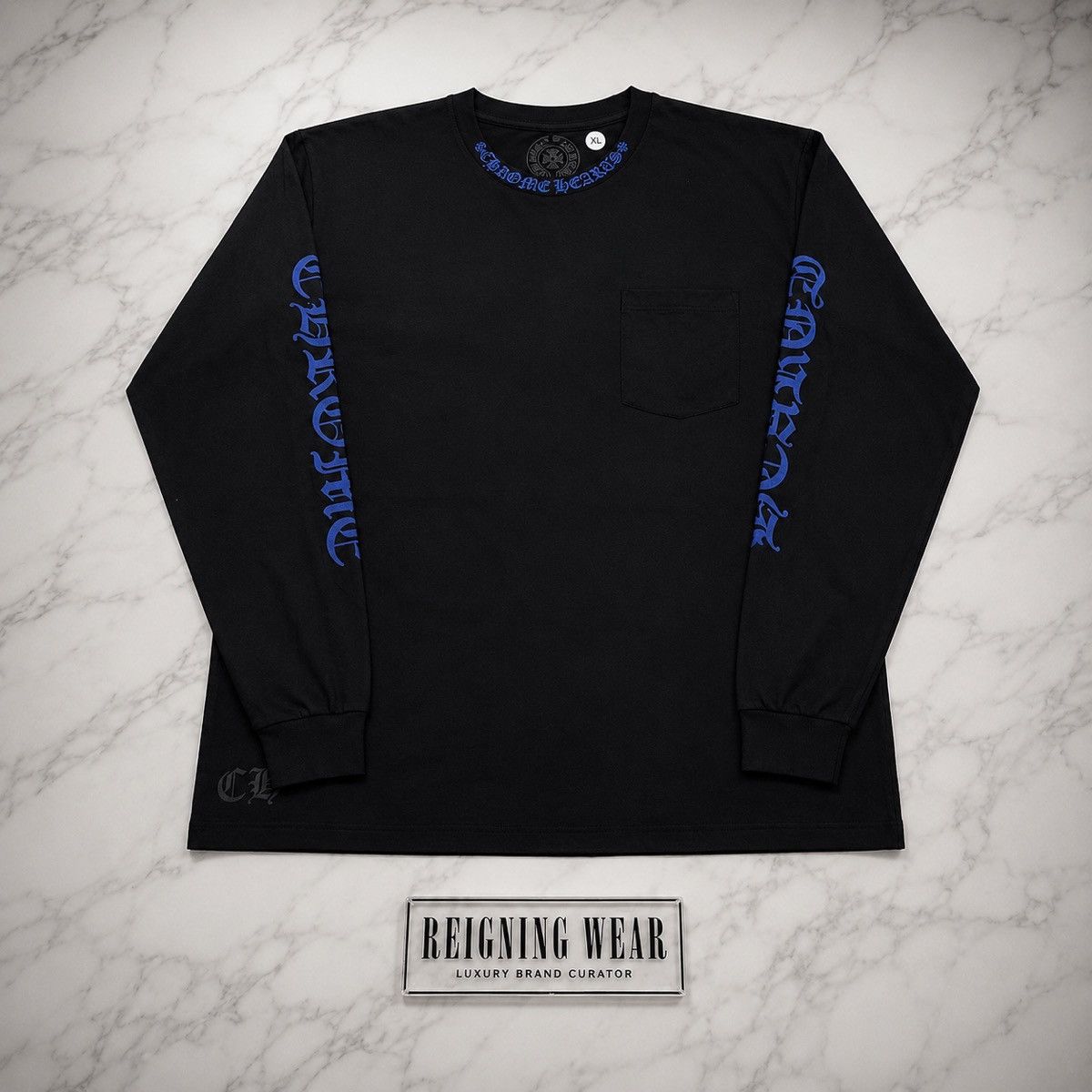 Chrome Hearts Chrome Hearts Neck Logo Shirt Black Purple XL | Grailed