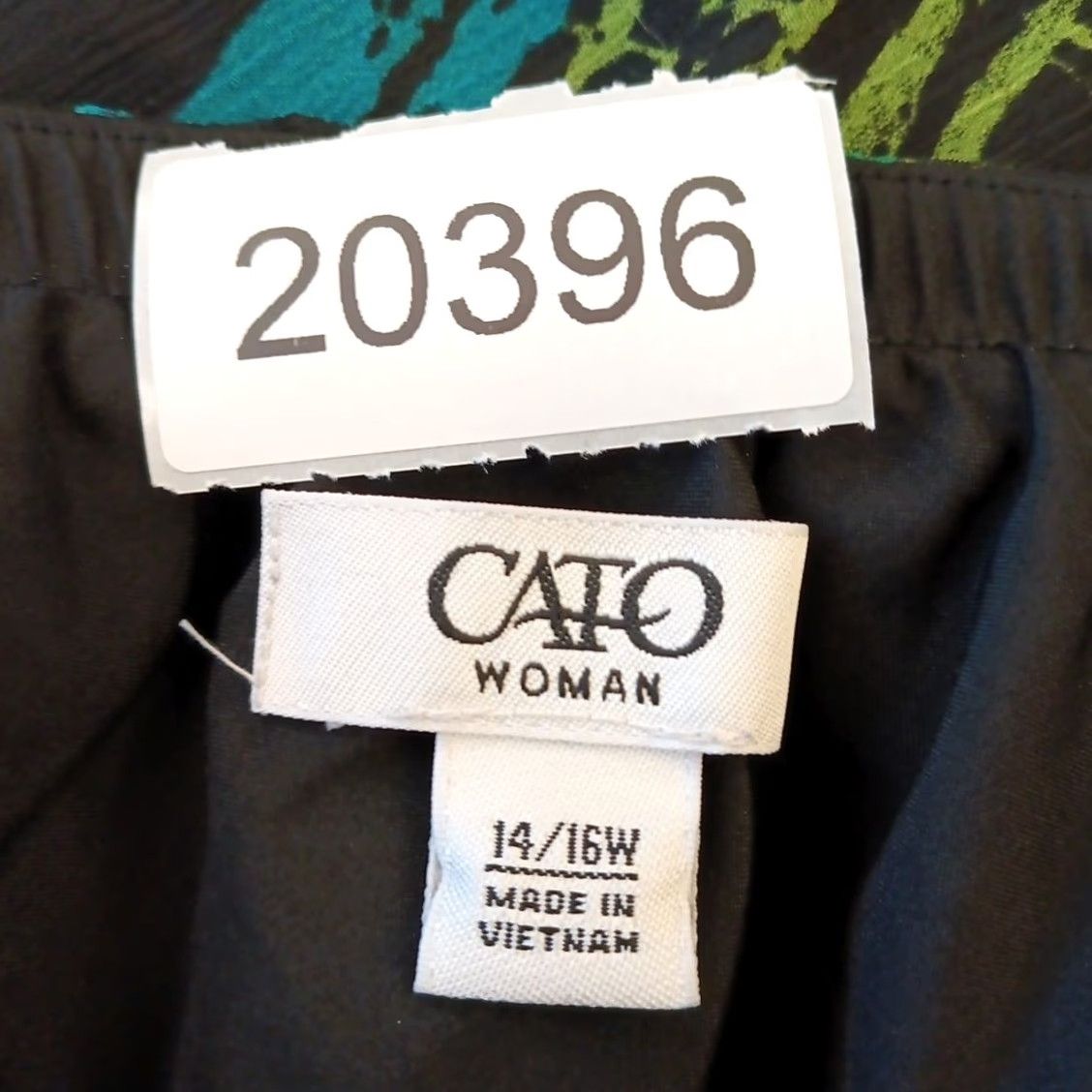 Vintage Cato Skirt Womens Plus 14W Long Maxi Geometric Blue Green Lined Pull On XS? Size 36" / US 14 / IT 50 - 7 Thumbnail