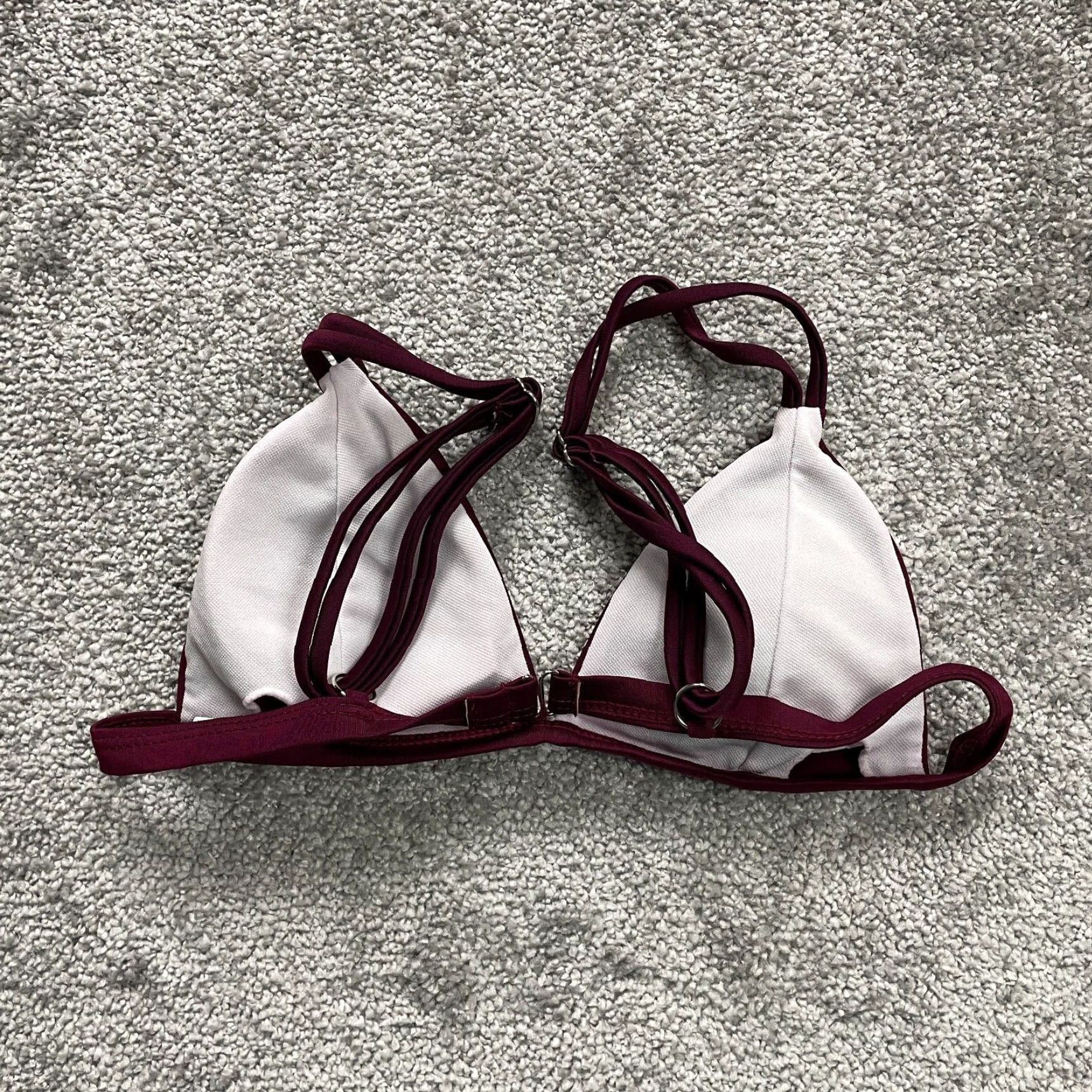 Triangl Unbranded Swimwear Bikini Top Women S Red Maroon Triangle Adjustable Strap Beach Top Size S / US 4 / IT 40 - 2 Thumbnail