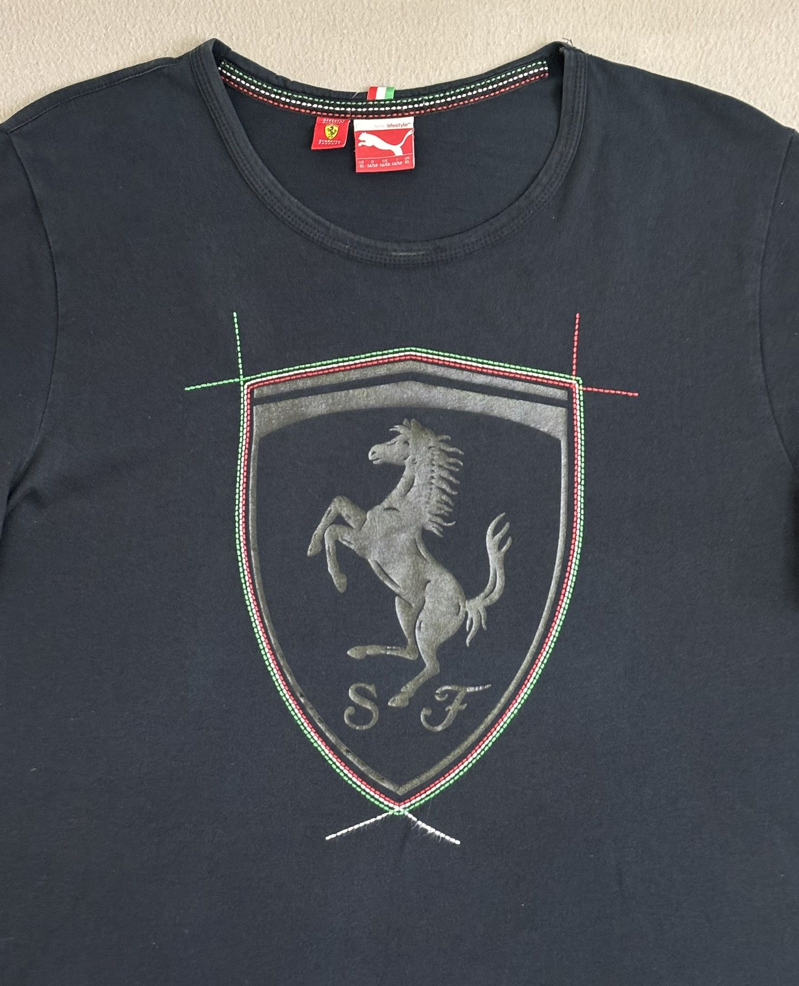Ferrari × Puma Puma Ferrari Black T-Shirt Big Logo Extra Large Size US XL / EU 56 / 4 - 7 Thumbnail