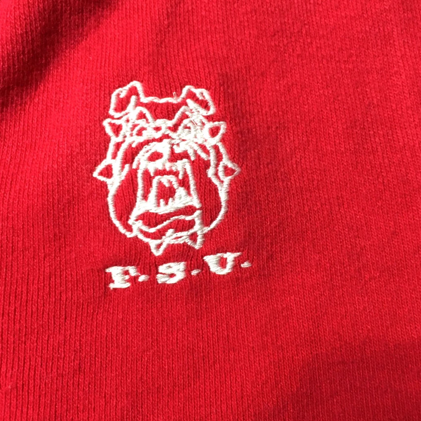 Vintage VINTAGE gottschalks Red Men’s V Neck Sweater L Long Sleeve Pullover Casual 1990s Fresno State Mens Size US L / EU 52-54 / 3 - 3 Thumbnail
