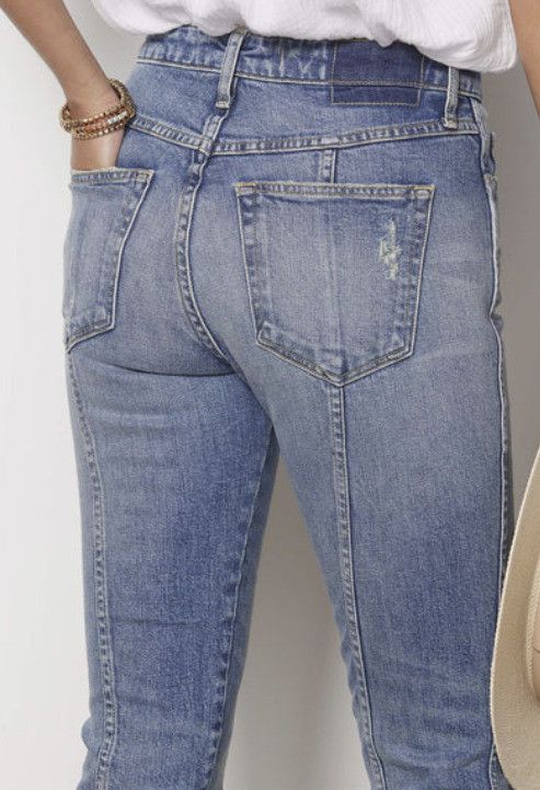 AMO AMO Seamed Chelsea Long Denim Jeans Deeply ( 26 ) Size 26" / US 2 / IT 38 - 3 Thumbnail
