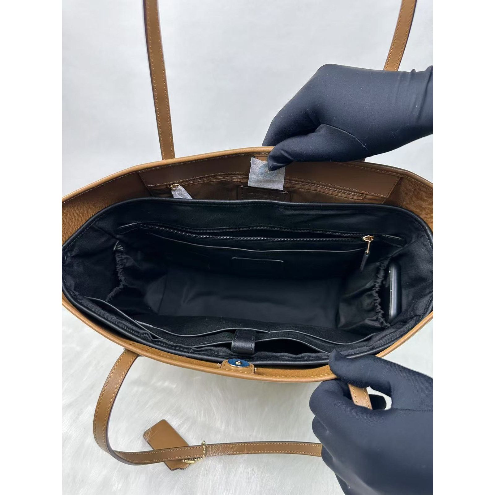 Coach Coach Tote Insert Canvas And Smooth Leather Black NWT C4812 Size ONE SIZE - 9 Thumbnail
