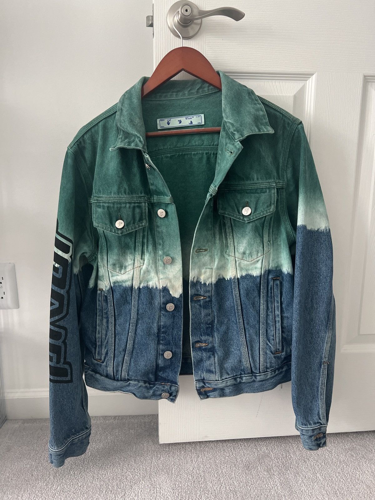 Off White Off white Degrade Denim Jacket size s Grailed