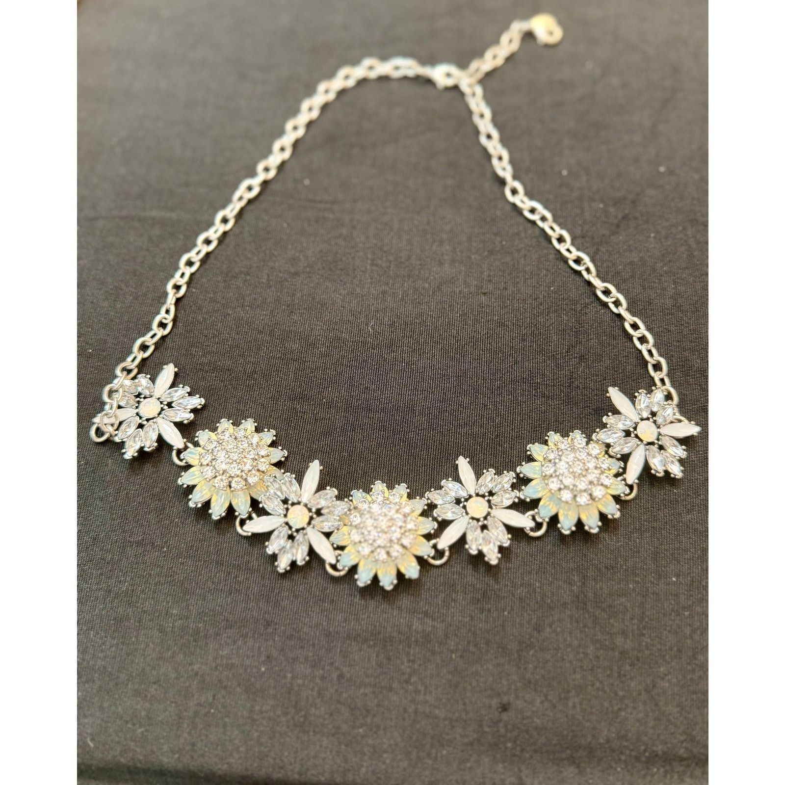 Other NWOT Chicos Rhinestone Statement Necklace 23” Silver Tone Size ONE SIZE - 7 Thumbnail