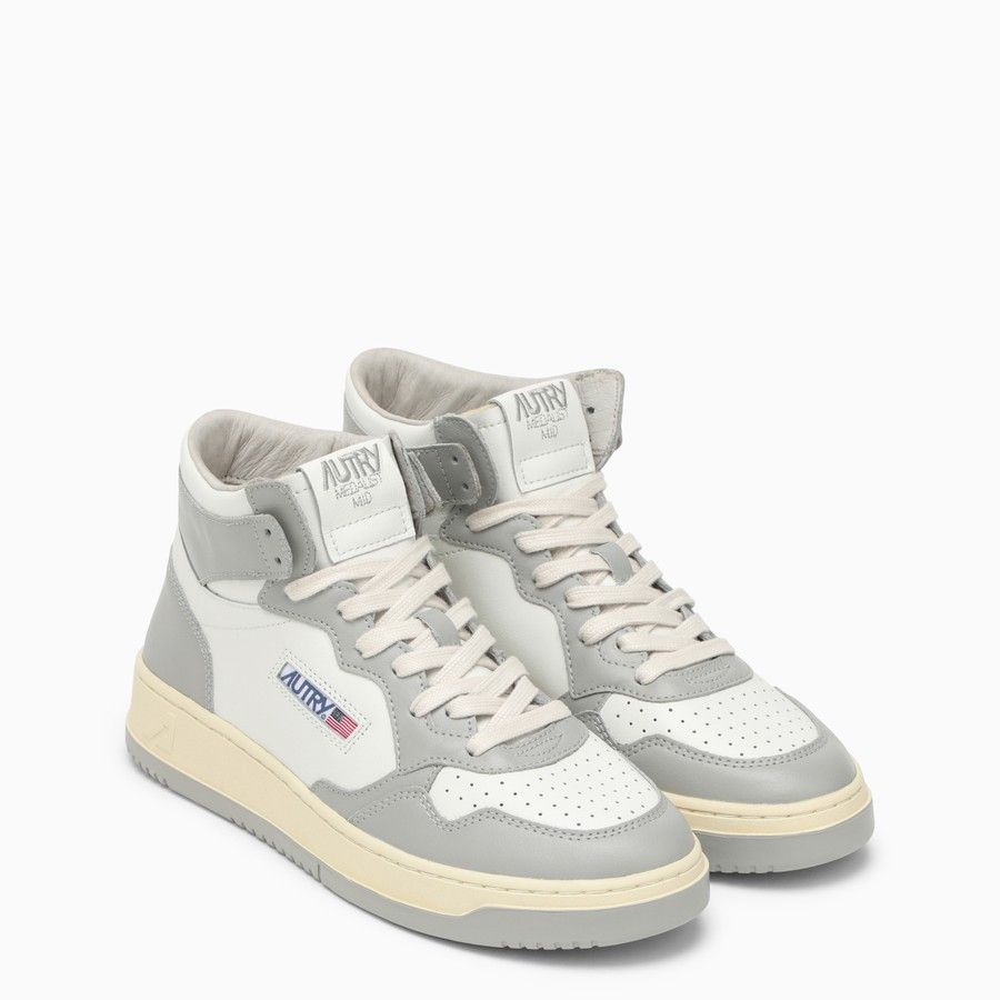 AUTRY o1d2blof0824 Leather Sneakers in White & Light Grey Size US 9 / IT 39 - 2 Thumbnail