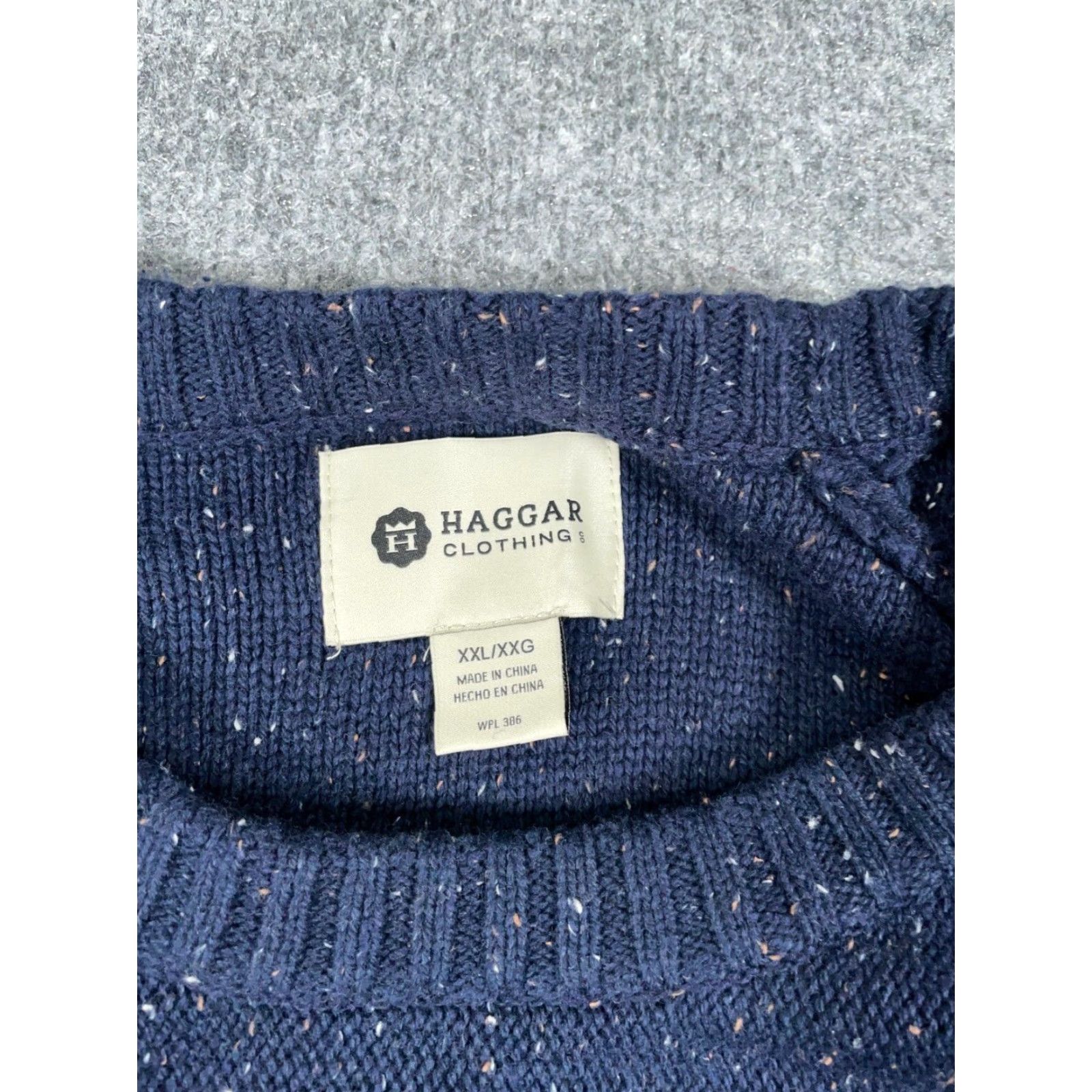 Haggar Haggar Sweater Adult 2XL Blue Cable Knit Crew Neck Cotton Heavyweight Preppy Classic Mens Size US XXL / EU 58 / 5 - 3 Thumbnail