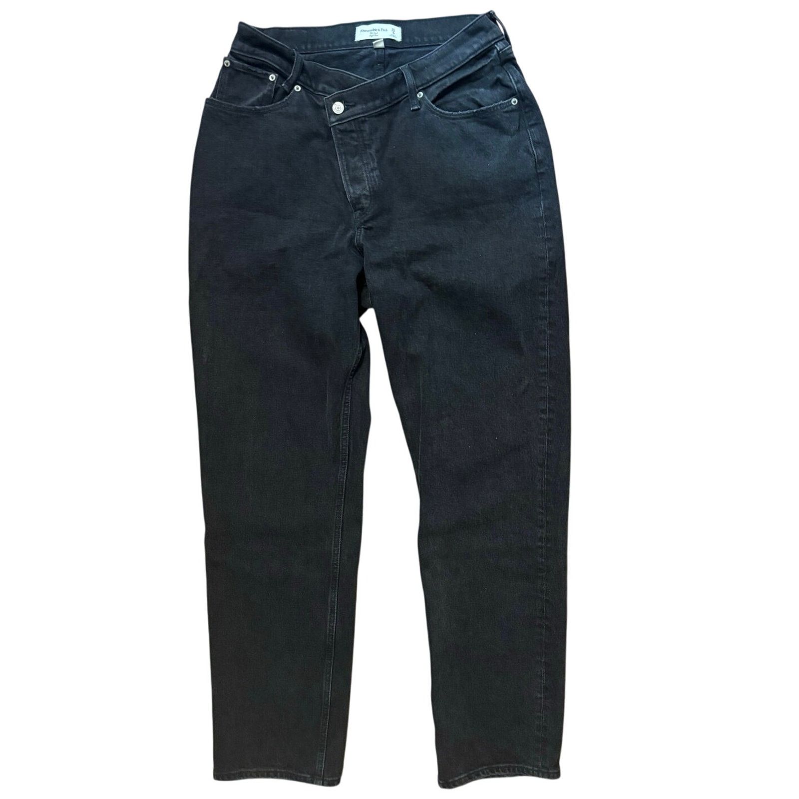 Abercrombie & Fitch Abercrombie & Fitch Dad High Rise Curve Love Jean Black 8R Size 30" / US 8 / IT 44 - 1 Thumbnail