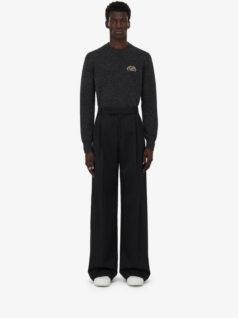 Alexander McQueen o1w1db10725 Pleated Baggy Trousers in Black Size US 32 / EU 48 - 1 Thumbnail