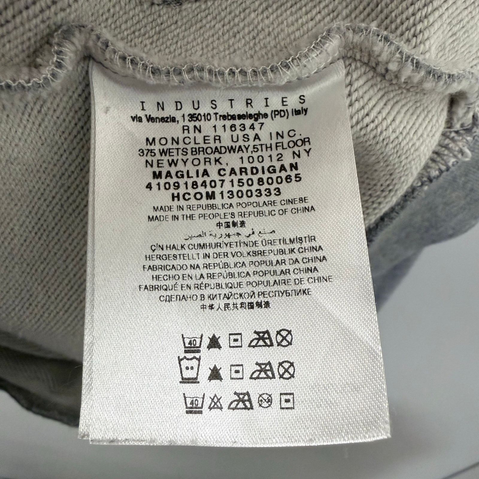 Moncler Moncler Grey Zip-Up Hoodie Tricolor Stripe Logo Sweatshirt Size US S / EU 44-46 / 1 - 7 Thumbnail