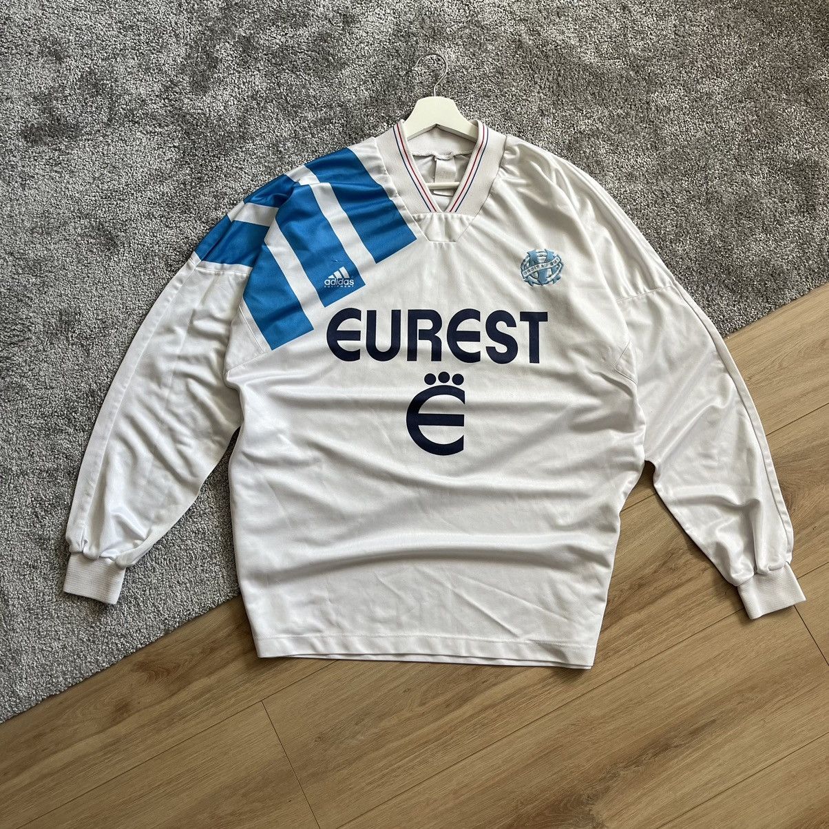 Adidas Olympique de Marseille Retro Long Sleeve Jersey 93-94 Size US XL / EU 56 / 4 - 1 Thumbnail