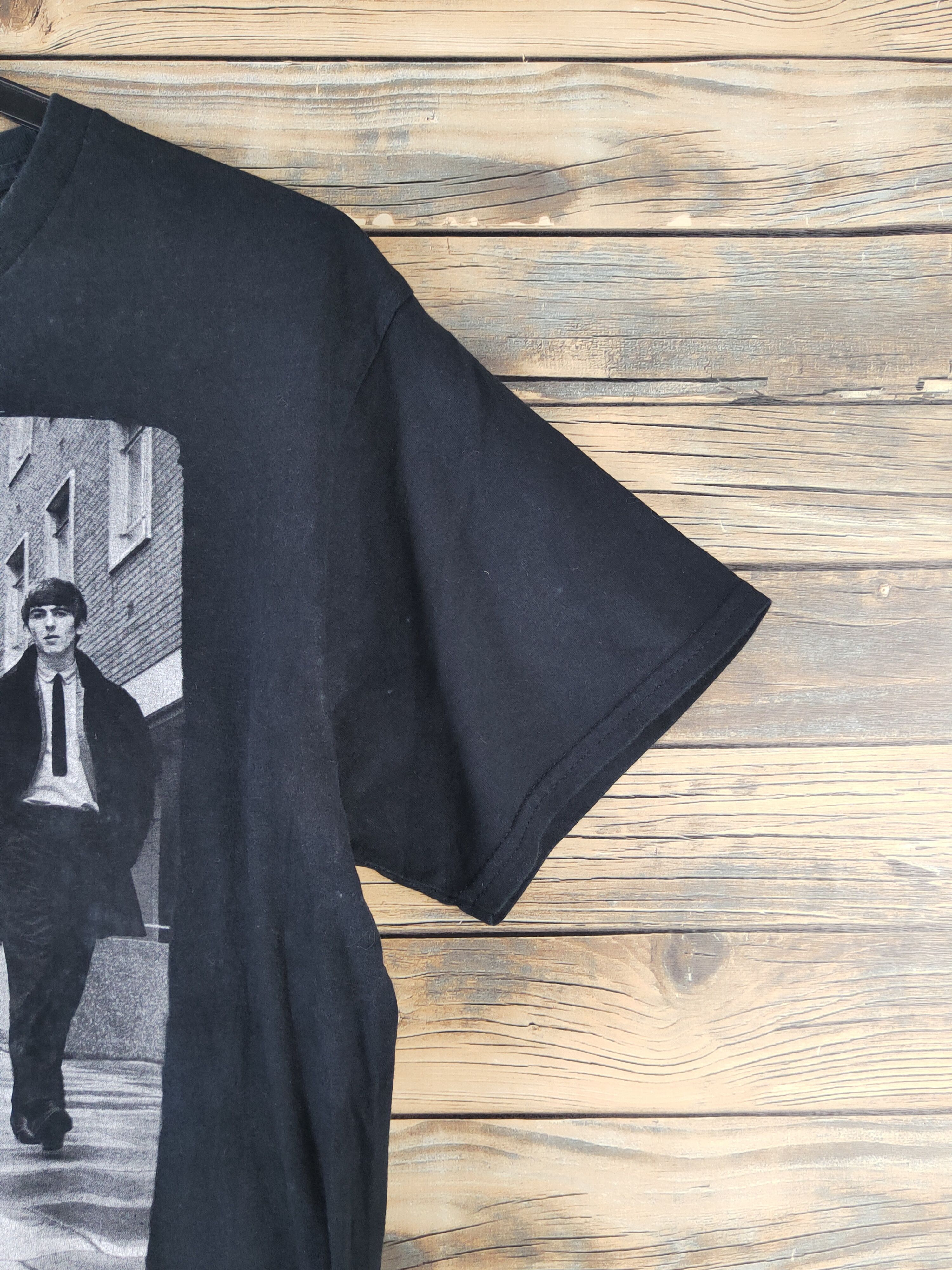 Band Tees × Japanese Brand DL The Beatles Black Short Sleeve T-shirt #2135 Size US L / EU 52-54 / 3 - 7 Thumbnail