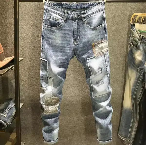 Japanese Brand VIBE Embroidered Patchwork Denim Pants Size US 32 / EU 48 - 4 Thumbnail