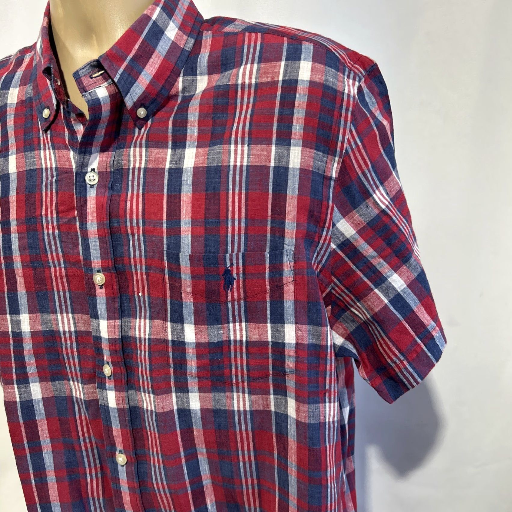 Polo Ralph Lauren Polo Ralph Lauren Shirt Mens Sz L Red Plaid Bleeding Madras Woven Button Down Size US L / EU 52-54 / 3 - 2 Thumbnail
