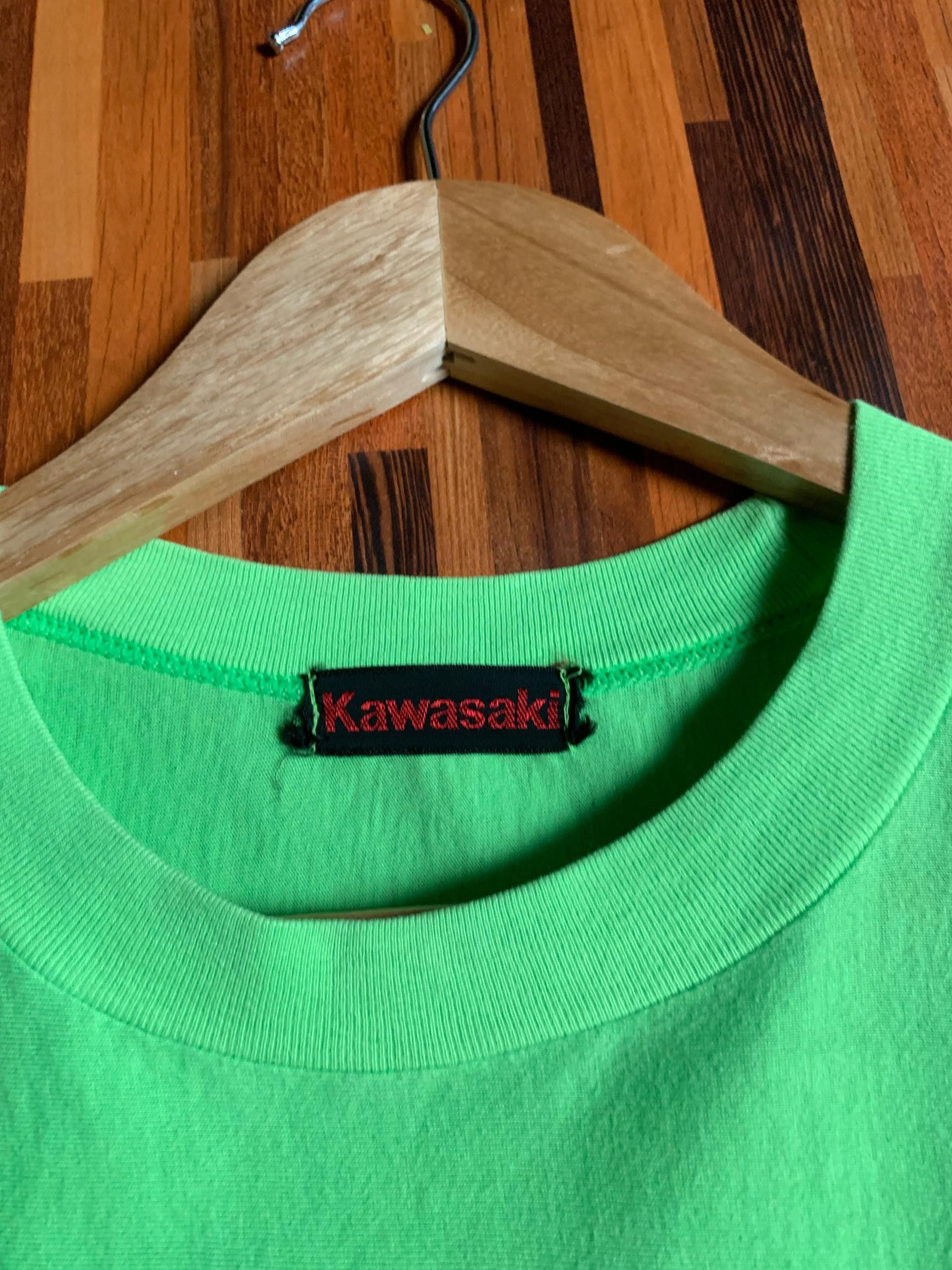 Japanese Brand 80's single stich japan made KAWASAKI RACING Motorsport Size US L / EU 52-54 / 3 - 7 Thumbnail