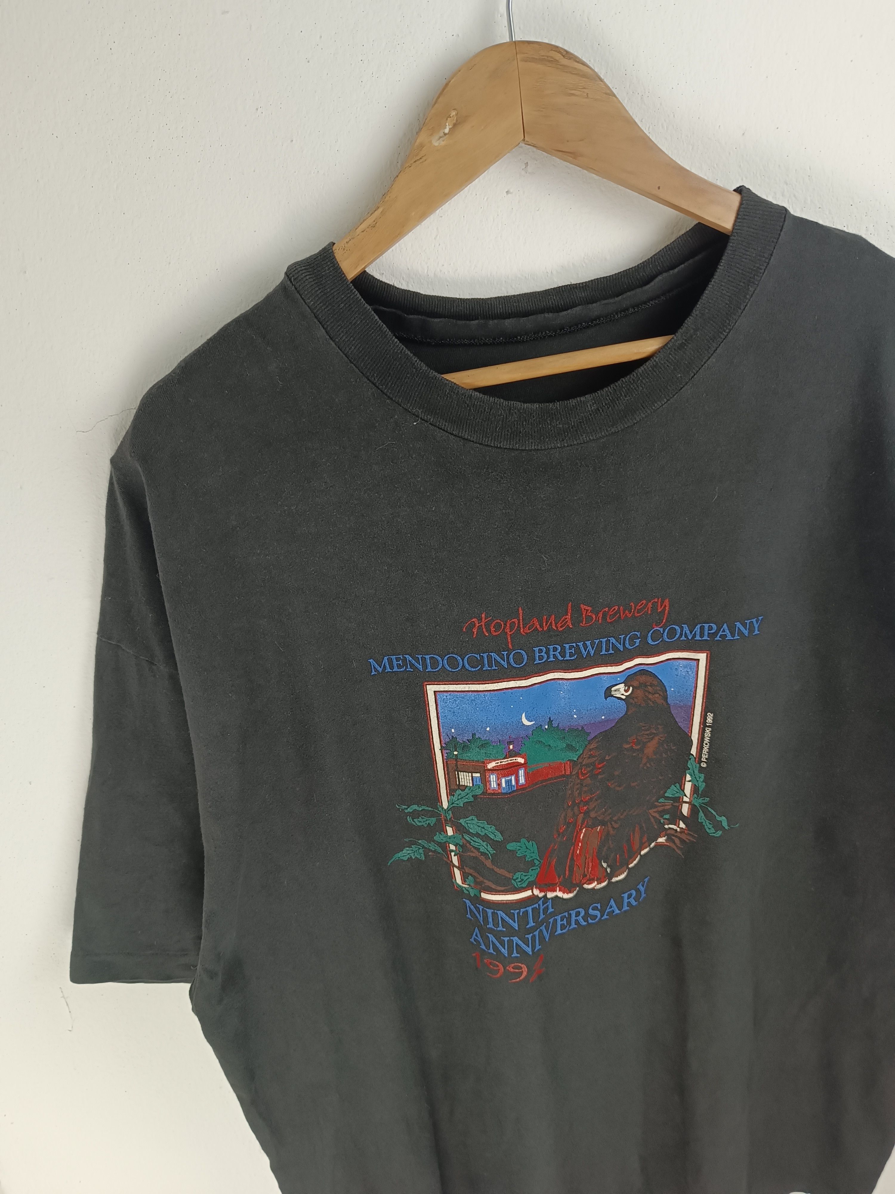 Vintage VINTAGE 90'S FADED HOPLAND BREWERY MENDOCINO BREWING TEE Size US XXL / EU 58 / 5 - 4 Thumbnail