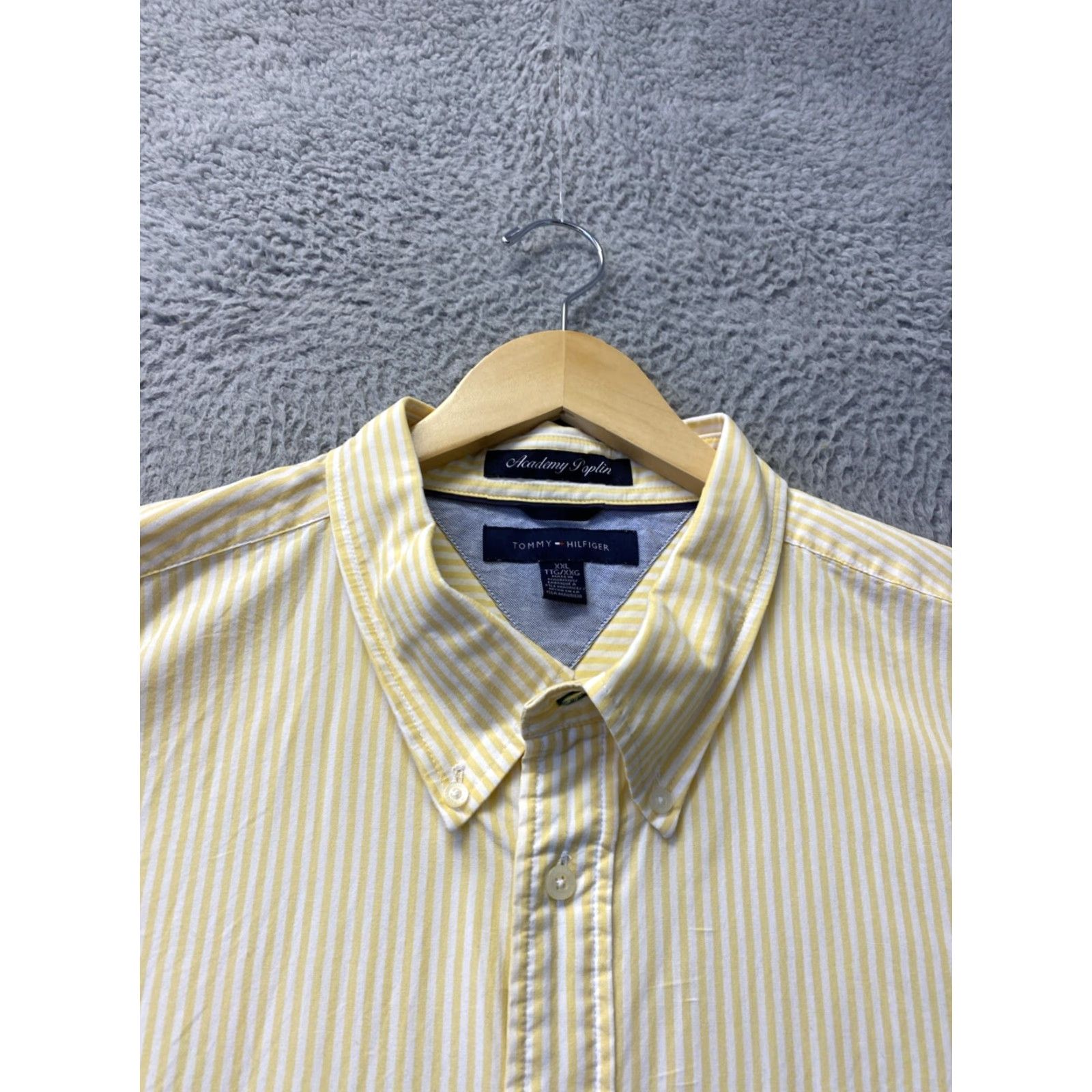 Tommy Hilfiger TOMMY HILFIGER Striped Casual Button-Up Shirt 2XL Yellow Long Sleeve Mens Size US XXL / EU 58 / 5 - 4 Thumbnail