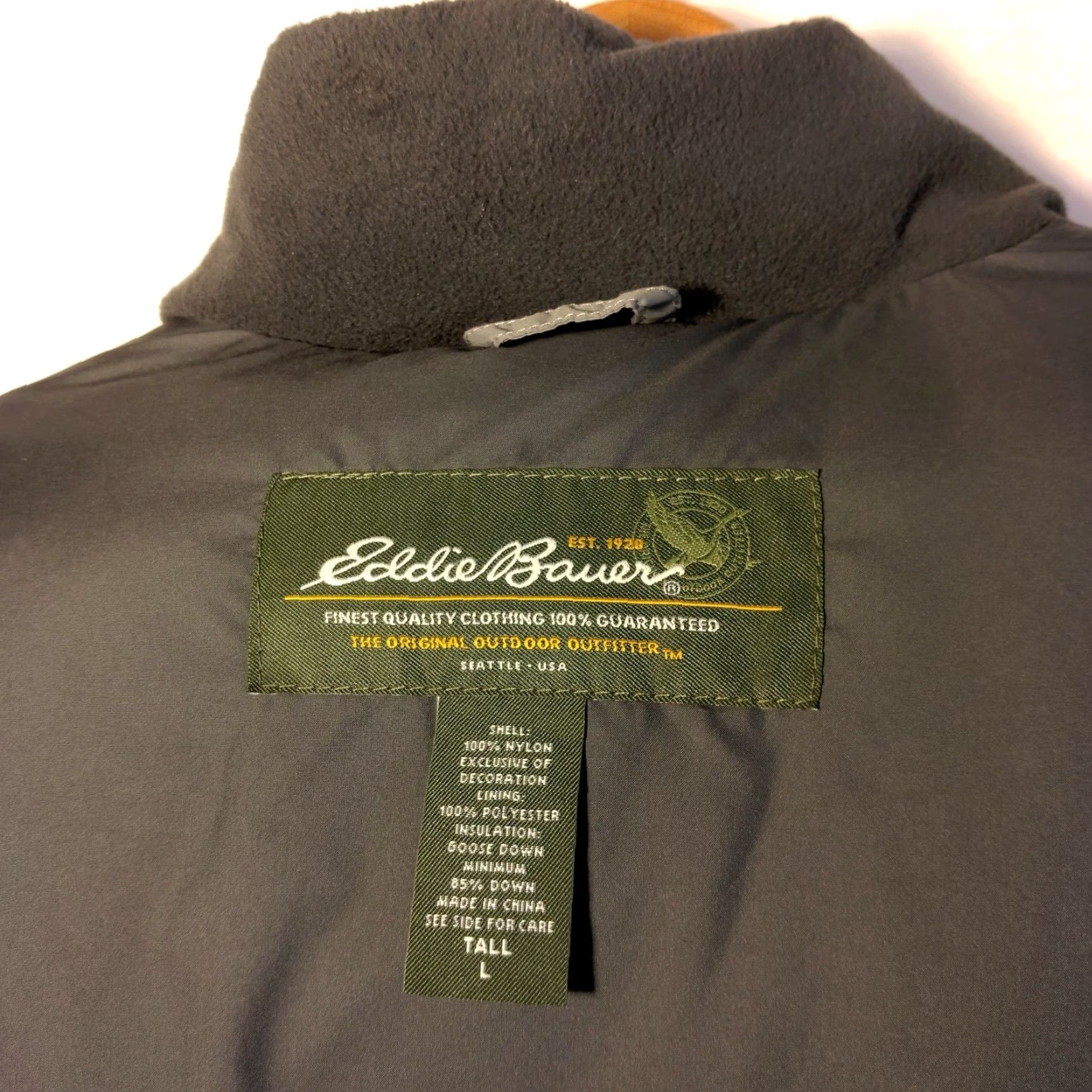 Eddie Bauer VINTAGE Eddie Bauer EB700 Puffer Vest Men L Tall Gray Goose Down Jacket Zip Up Size US L / EU 52-54 / 3 - 6 Thumbnail