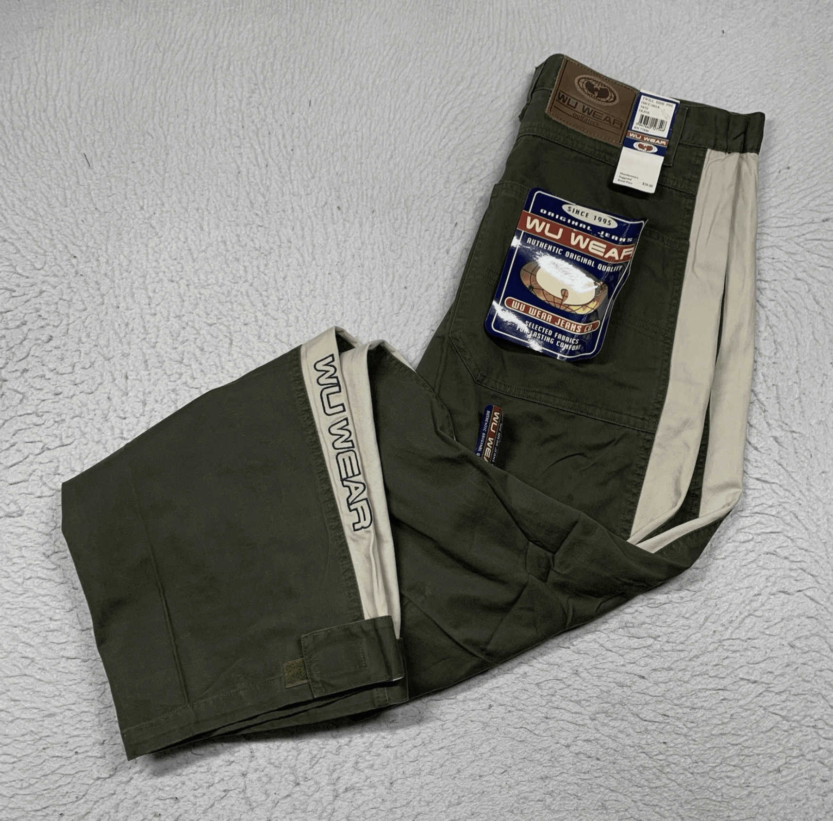 Wu-Tang Clan VINTAGE Wu Wear Pants 34x32 Green Twill Casual 90s Mens Size US 34 / EU 50 - 1 Thumbnail