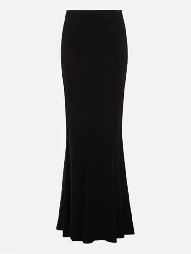 Saint Laurent Paris o1s1wg110225 730335 Long Skirt In Crepe Jersey in Black Size 30" / US 8 / IT 44 - 1 Thumbnail