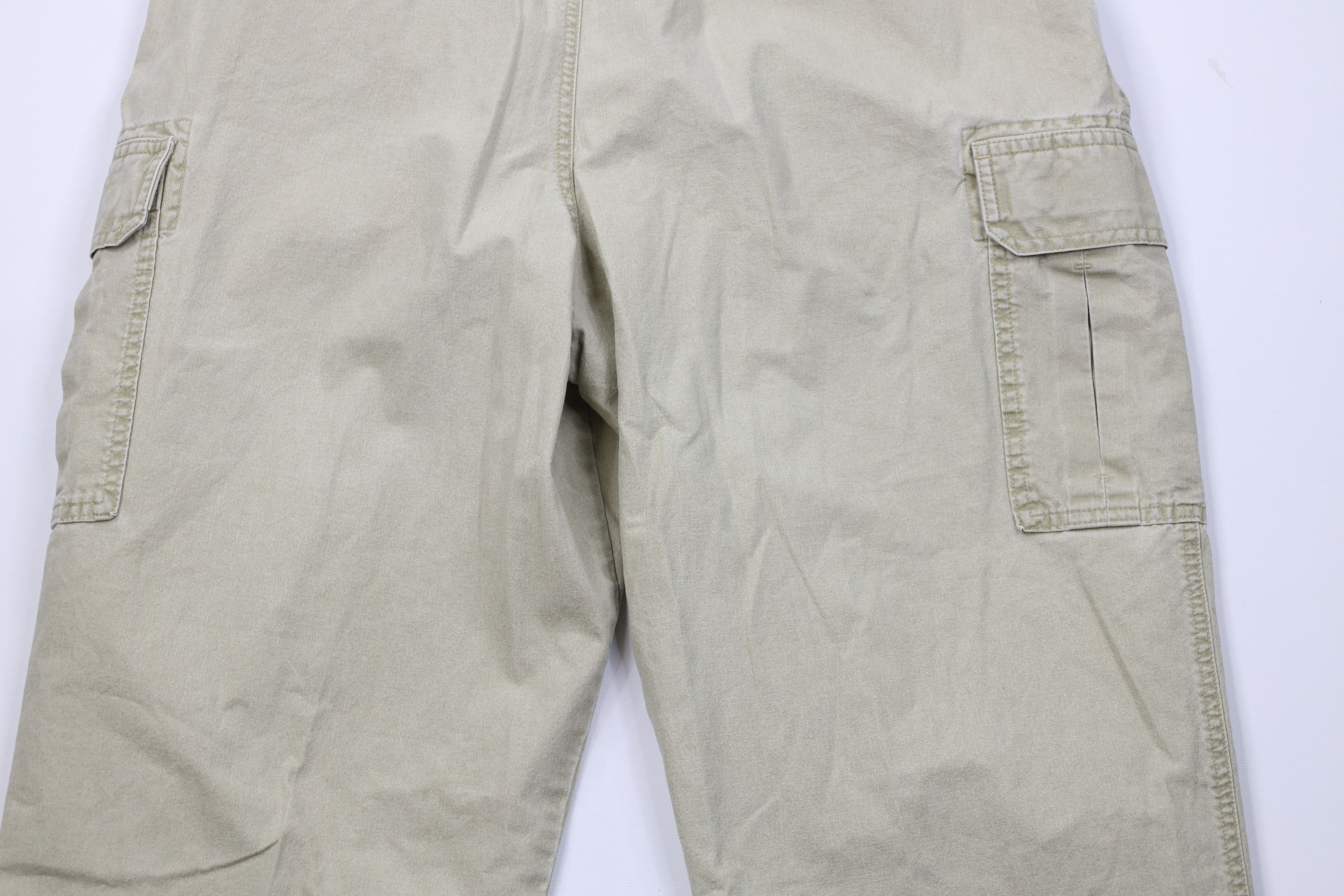L.L. Bean Vintage 90s LL Bean Stonewash Wide Leg Cargo Pants Cotton Size US 36 / EU 52 - 13 Thumbnail