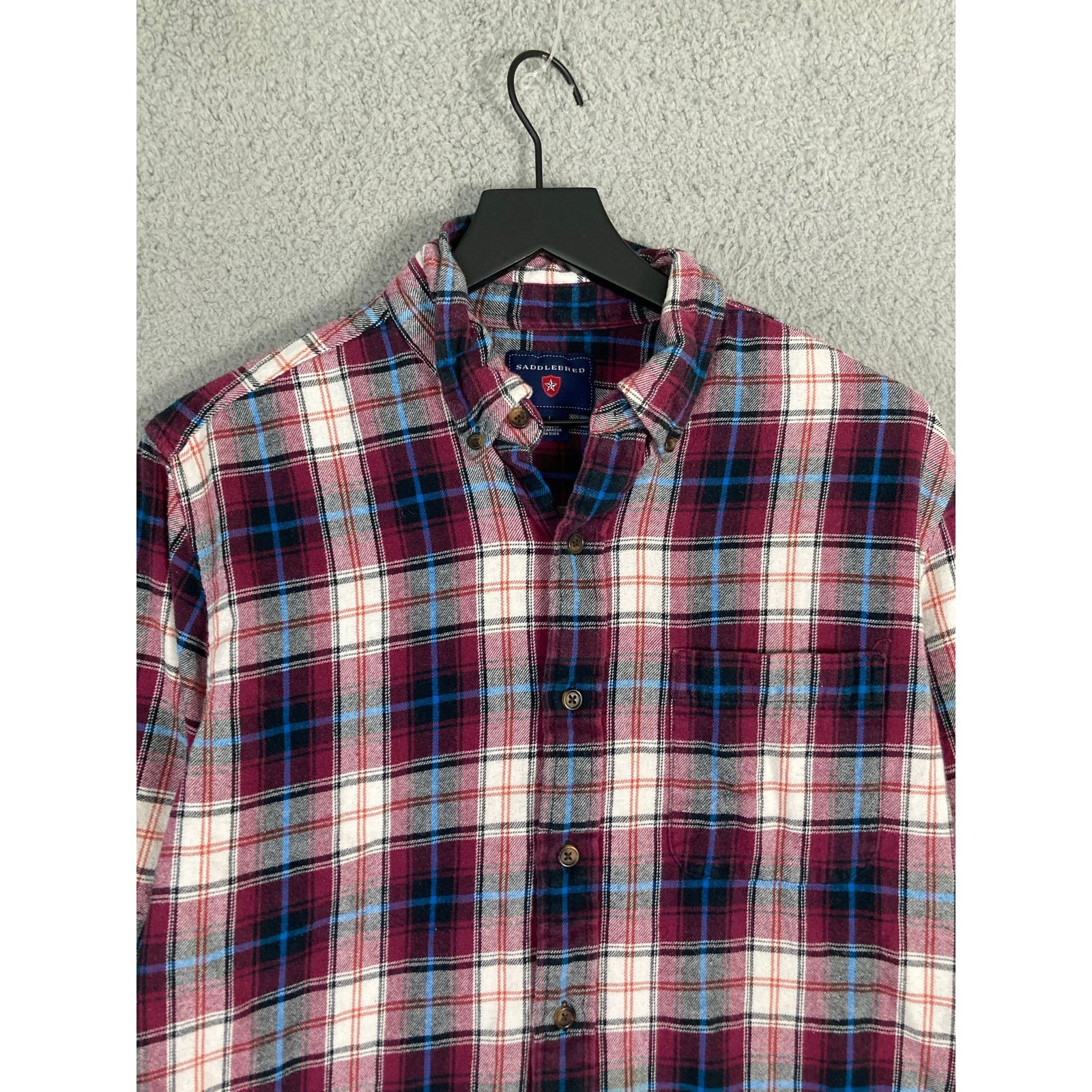 Saddlebred Saddlebred Mens Plaid Flannel Shirt Size L Size US L / EU 52-54 / 3 - 4 Thumbnail