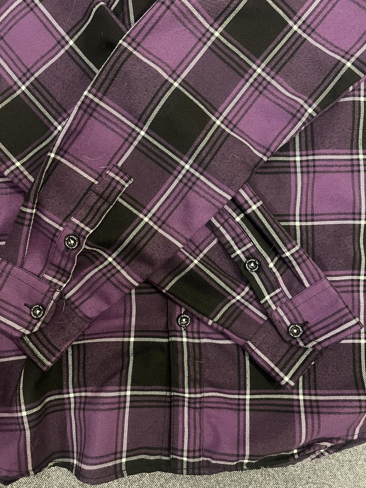 Dixxon Dixxon The Regan Flannel Collaboration Purple Black Mens LT Size US L / EU 52-54 / 3 - 8 Thumbnail