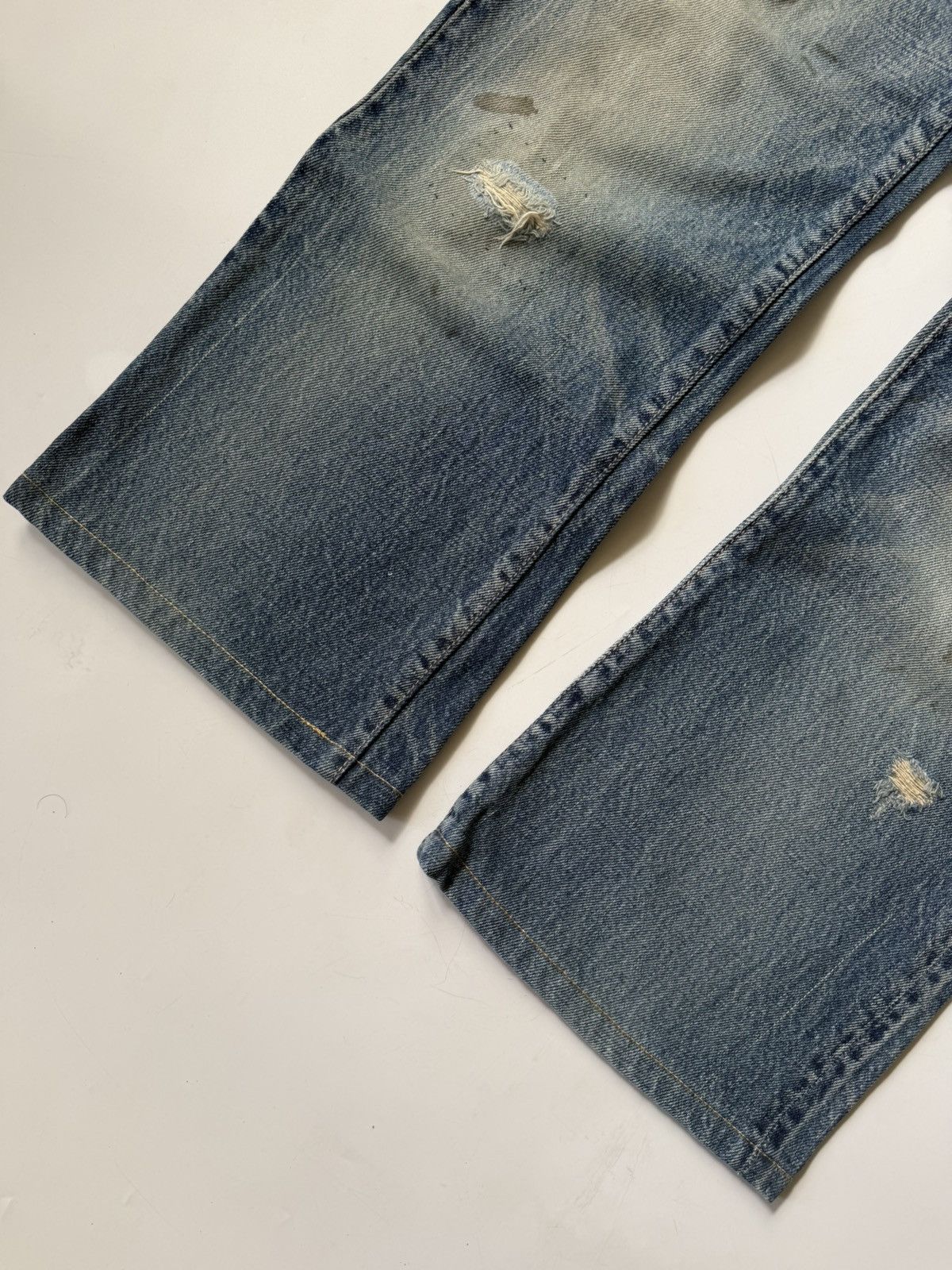 Undercover Undercover SS2006 T Chuuut Painted Denim Cargo Pants Size US 33 - 5 Thumbnail