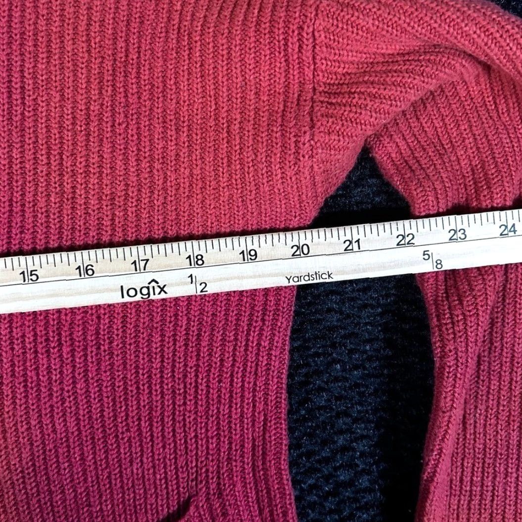 Madewell Madewell Red Ribbed Knit Crew Neck Sweater Pockets Casual Women's XS Size XS / US 0-2 / IT 36-38 - 4 Thumbnail