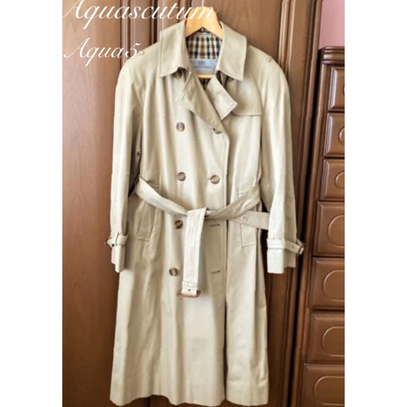 Aquascutum Aquascutum Trench Coat Mens M Khaki Long Belted D-ring epaulet Coat Size US M / EU 48-50 / 2 - 2 Thumbnail
