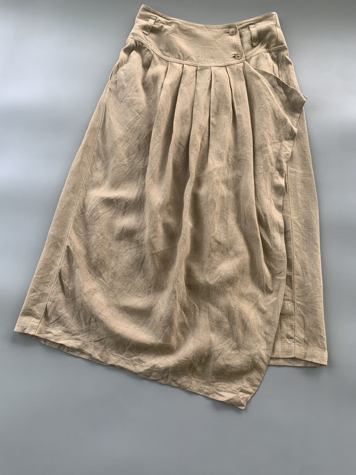Issey Miyake VINTAGE 1984 ISSEY MIYAKE HEMP SKIRT Size 28" / US 6 / IT 42 - 3 Thumbnail