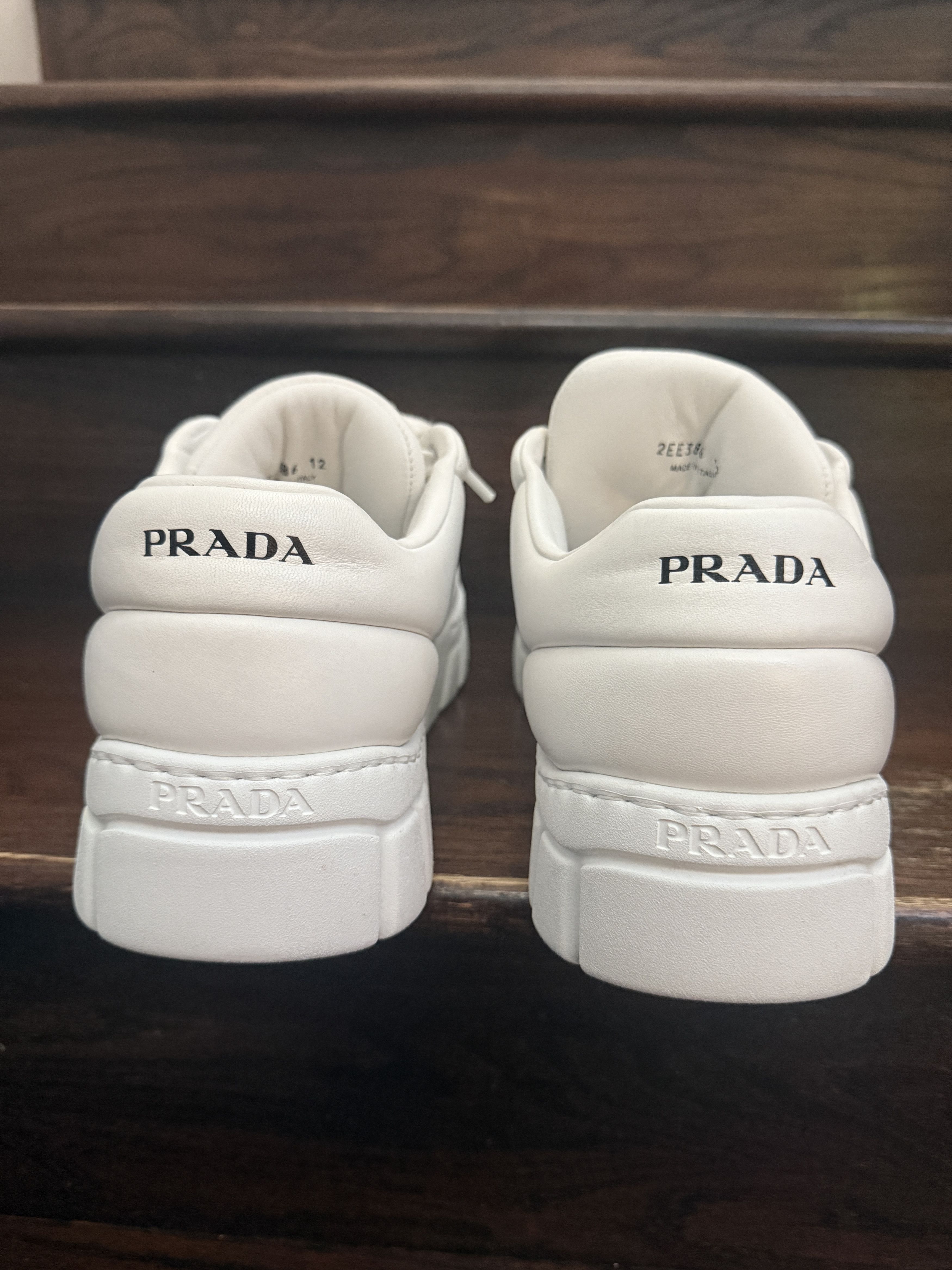 Prada Padded Nappa Leather Sneakers White Size 12 UK/13 US Size US 13 / EU 46 - 6 Thumbnail