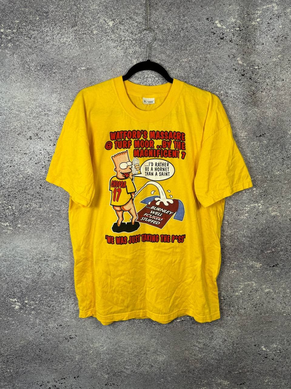 Vintage Vintage Bart Simpson Chopra Parody Watford Tee 2003 Size US XL / EU 56 / 4 - 1 Thumbnail