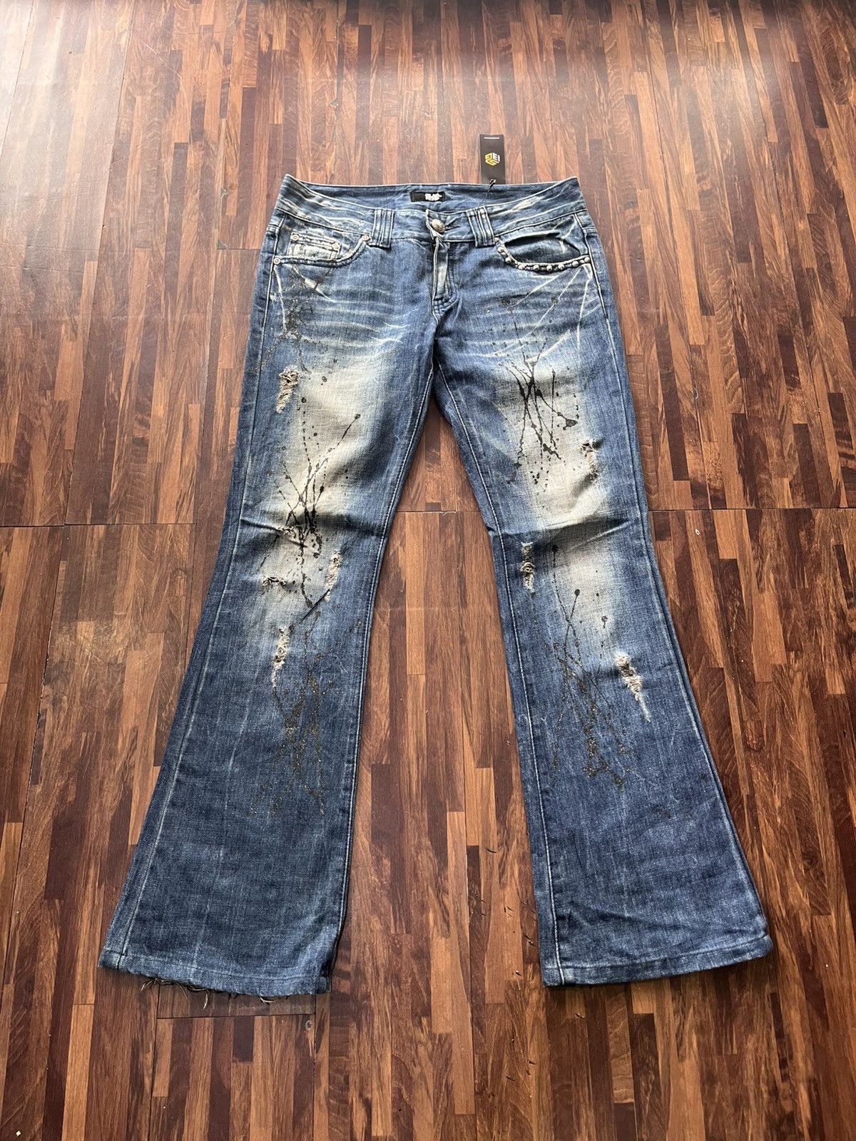 Vintage Japanese y2k GladNews Cut Bray Jeans Size US 31 - 1 Thumbnail