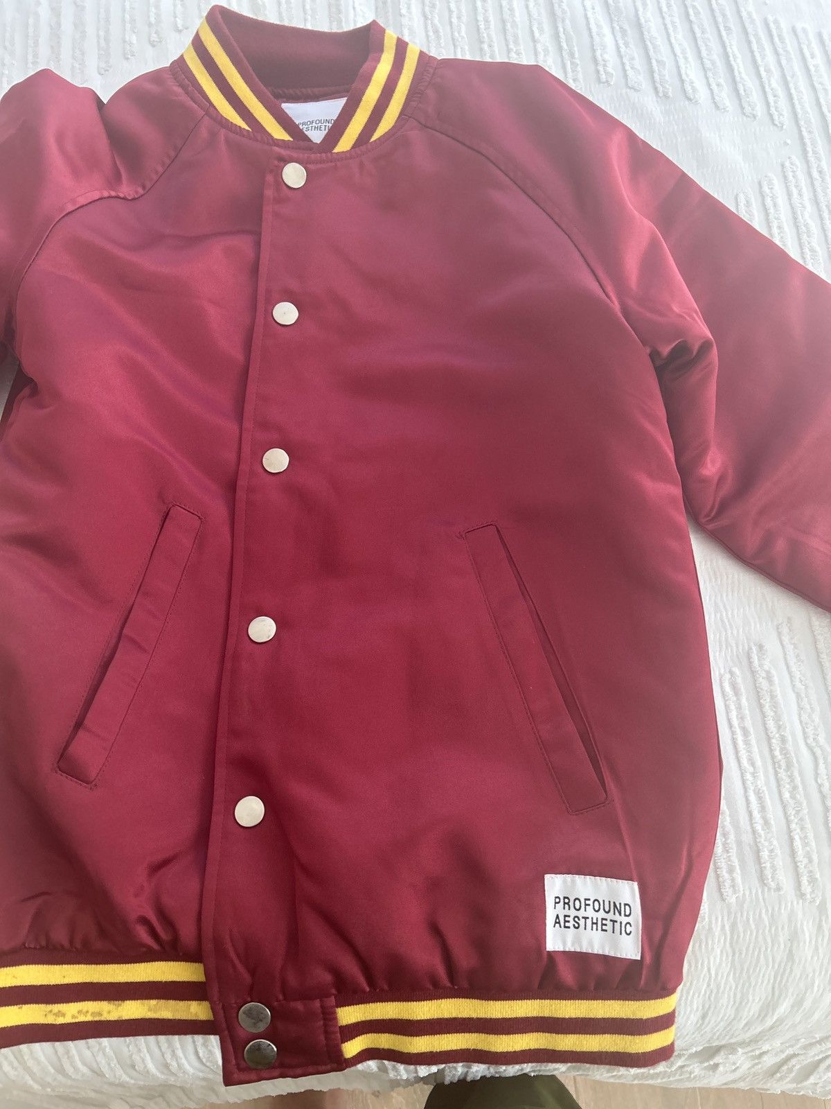 Profound Aesthetic Light Maroon varsity jacket Size US S / EU 44-46 / 1 - 1 Thumbnail