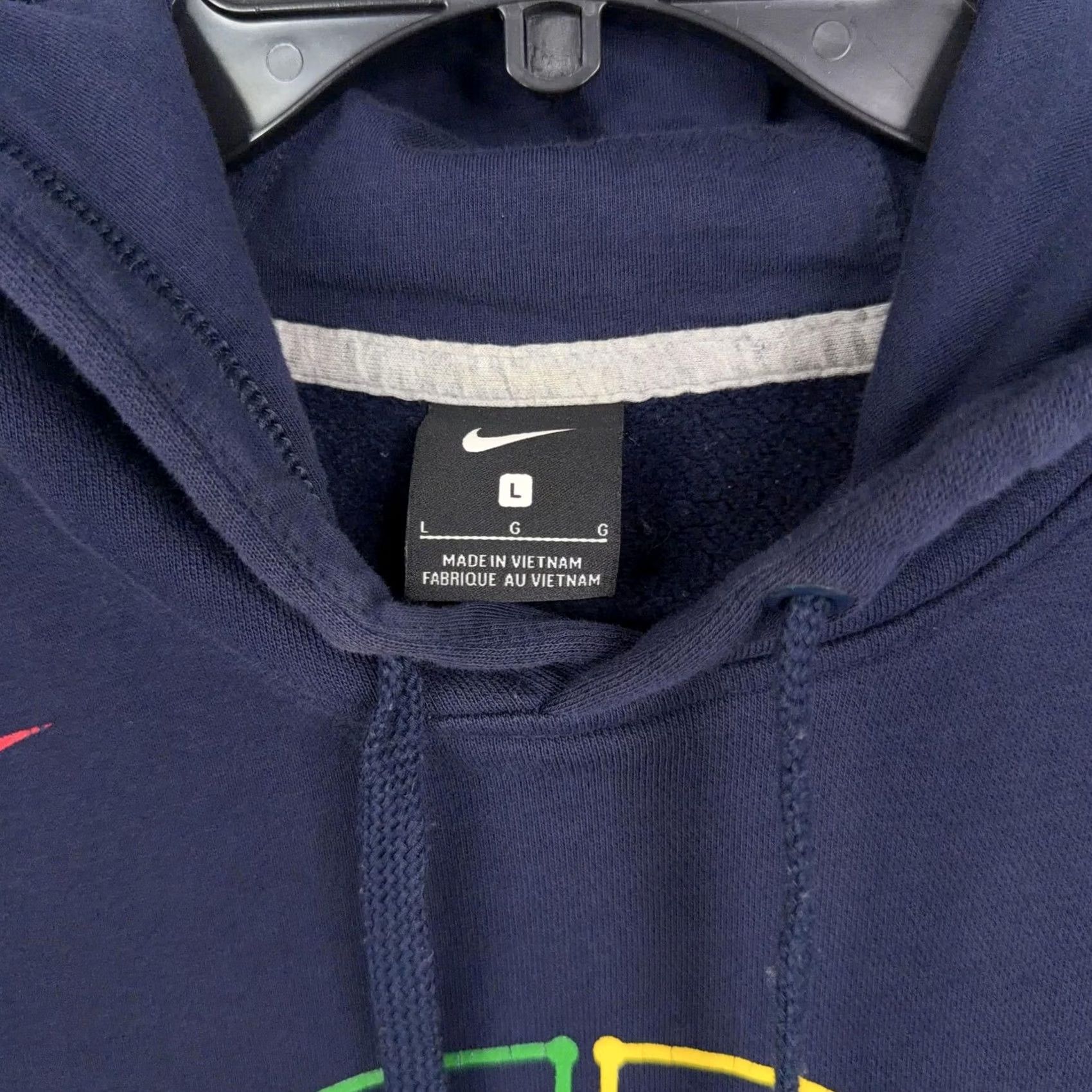 Nike Nike NBA NYC Hoodie Mens Large Navy Blue Fleece Pullover Basketball Club Swoosh Logo Pouch Pocket Size US L / EU 52-54 / 3 - 4 Thumbnail