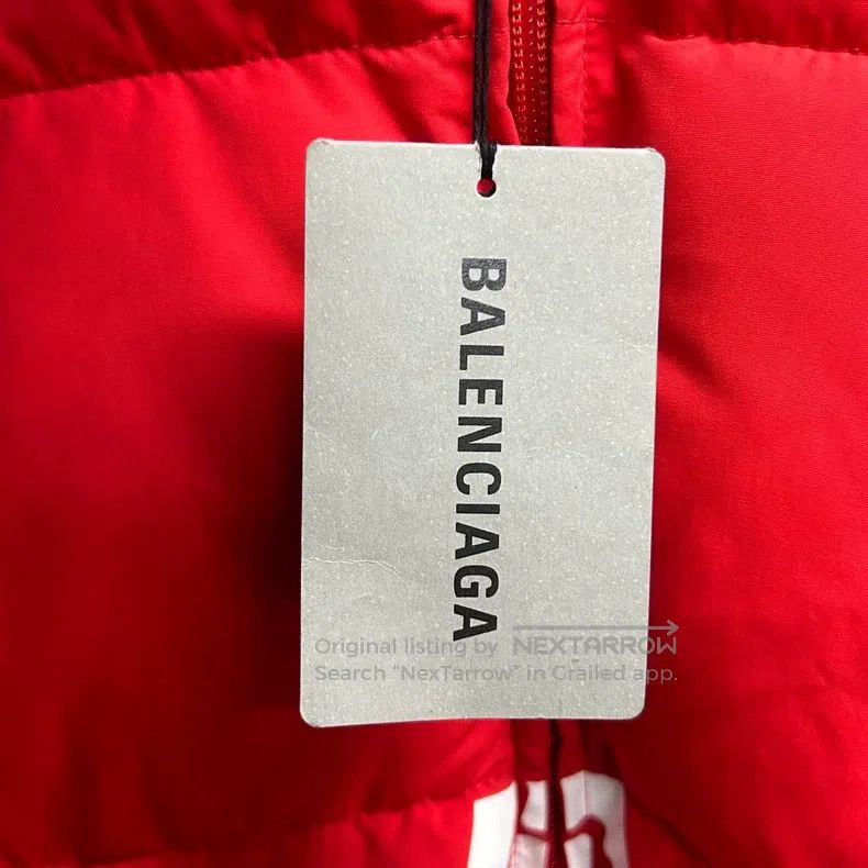 Balenciaga Balenciaga Red Soccer Print Pattern Logo Down Jacket Size US S / EU 44-46 / 1 - 3 Thumbnail