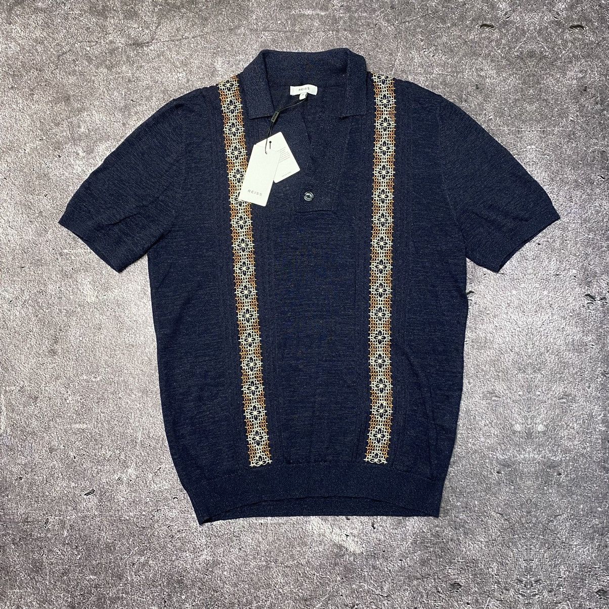 Reiss Rare Lino Polo Reiss Vega-Ss Embroidered front | Grailed