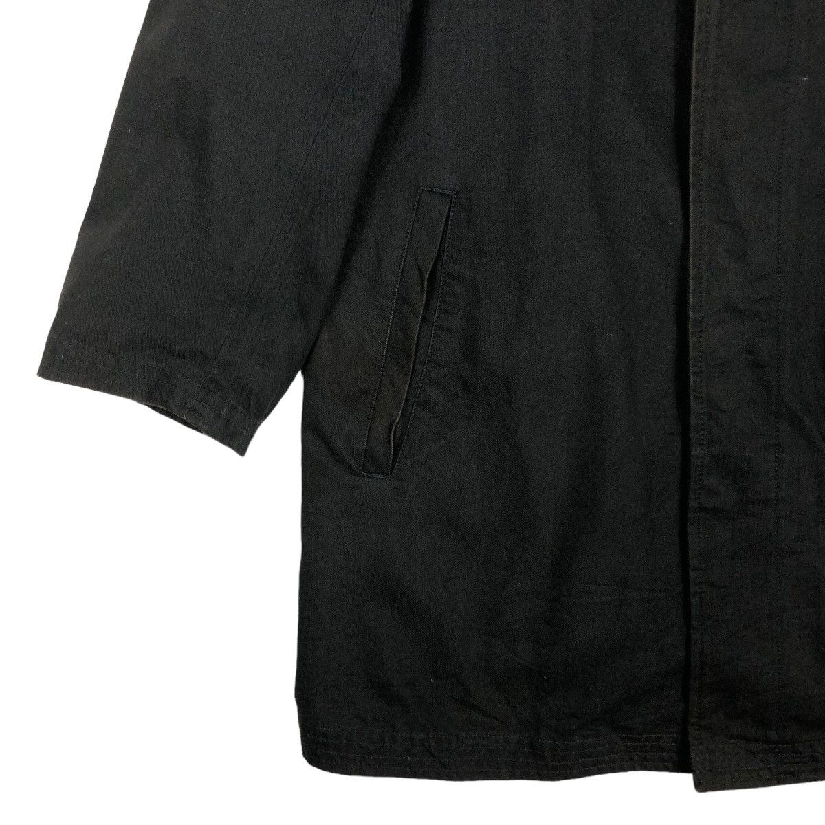 Issey Miyake 🔥Vintage Long Jacket Rich Black Junmen Japan Made Size US L / EU 52-54 / 3 - 4 Thumbnail