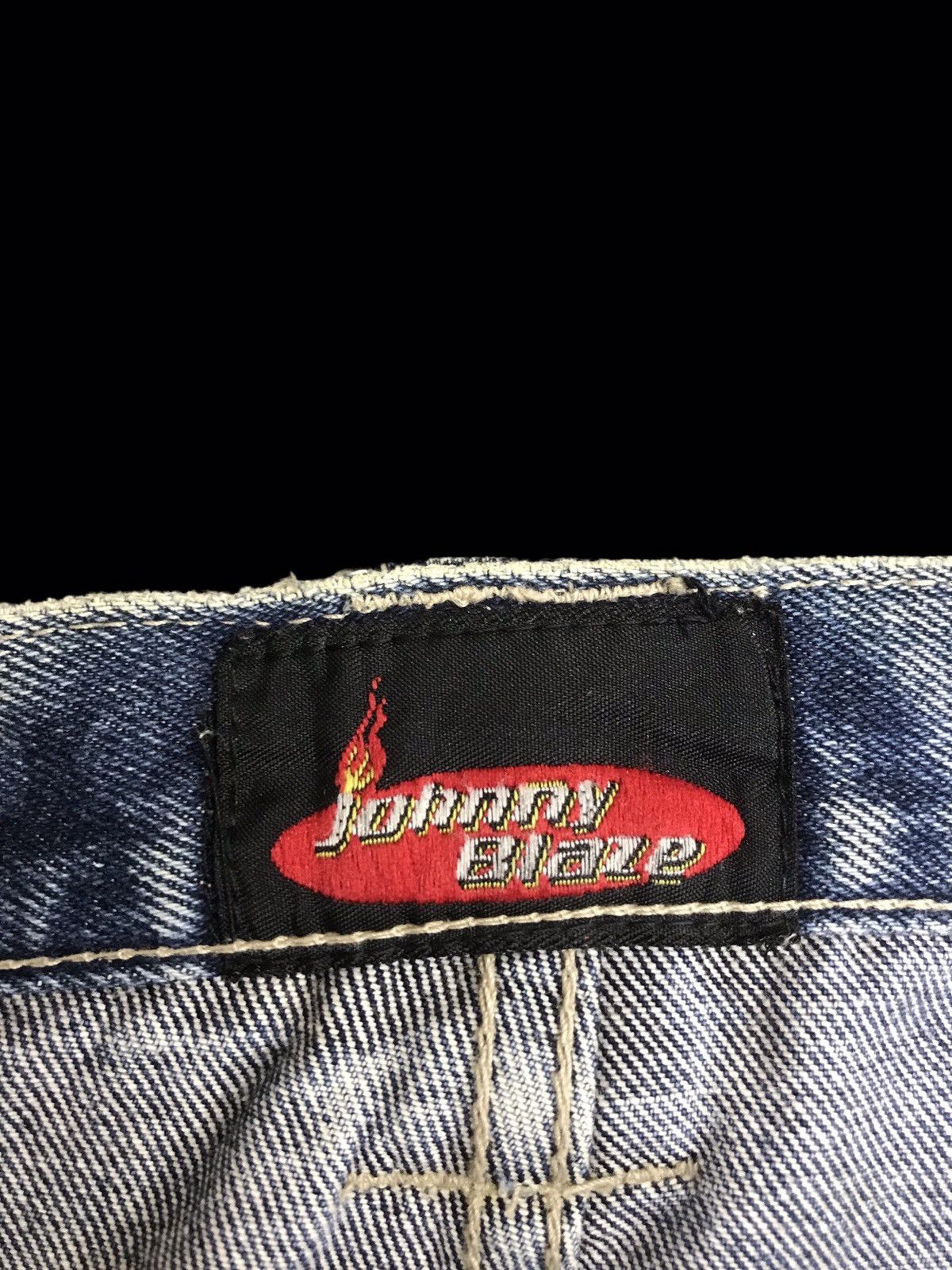 Vintage 🔥SUPER BAGGY🔥Vintage Johnny Blaze Baggy THRASHED DENIM F24 Size US 36 / EU 52 - 9 Thumbnail