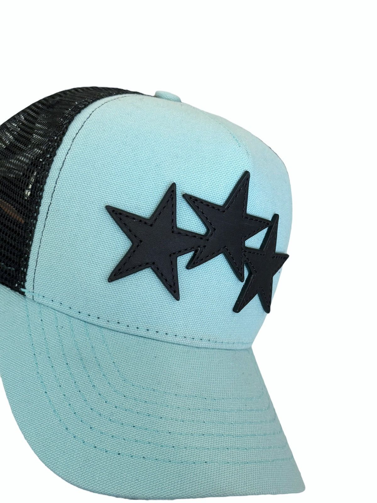 Amiri Blue Triple Star Leather Patch Hat Size ONE SIZE - 5 Thumbnail