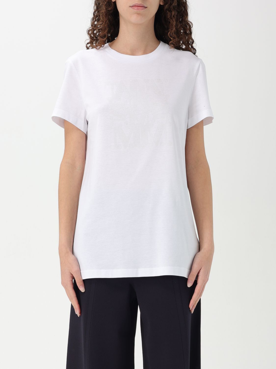 Max Mara Max Mara T-Shirt Woman White 1 Size XS / US 0-2 / IT 36-38 - 1 Thumbnail