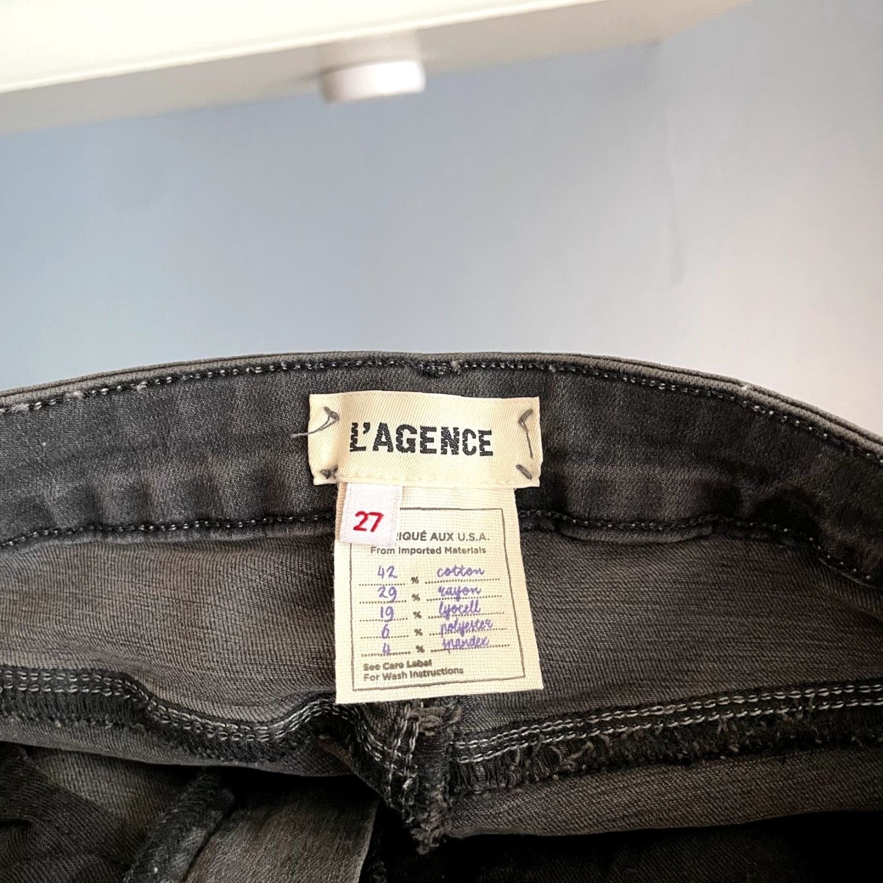 L'AGENCE L'Agence Margot High-Rise Skinny Ankle Jeans Magnet Grey Size 27 Size 27" / US 4 / IT 40 - 3 Thumbnail