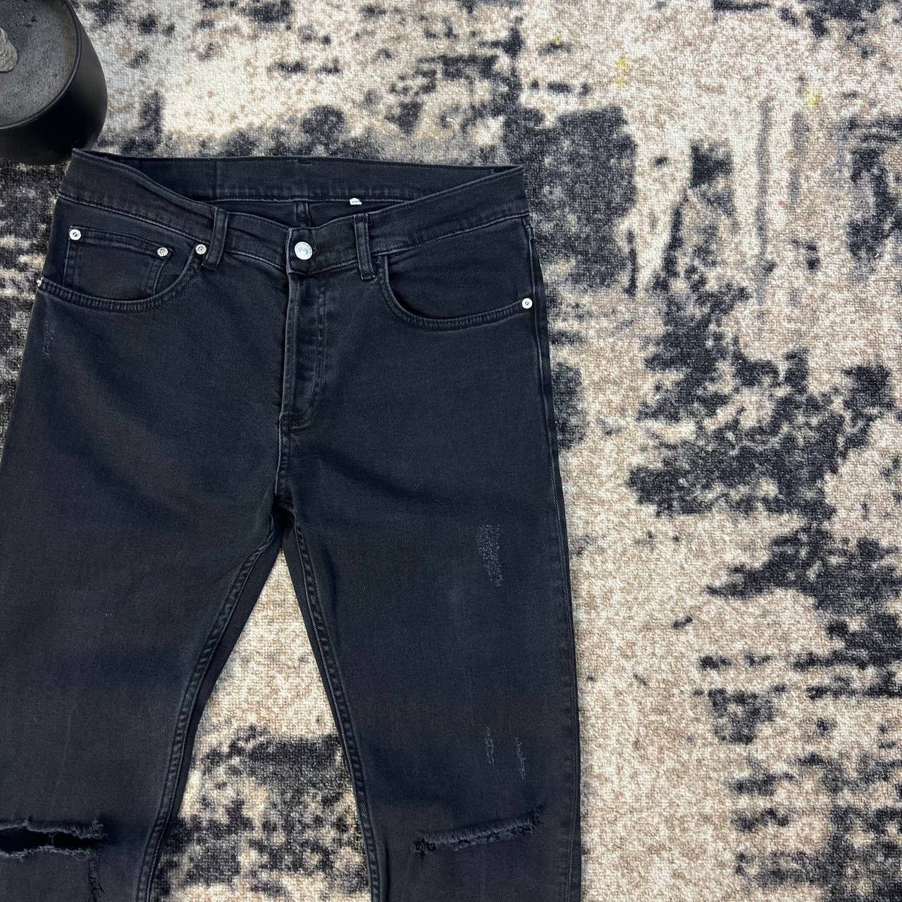 Sandro Sandro Paris Luxury Distressed Style Gray Denim Jeans Size US 33 - 3 Thumbnail