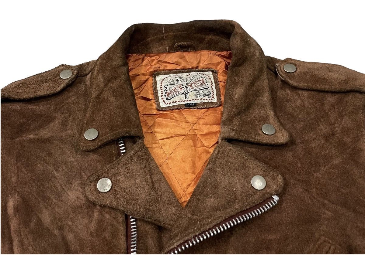 Schott Vintage Mextex Double Collar Biker Suede Leather Jacket Size US S / EU 44-46 / 1 - 10 Thumbnail
