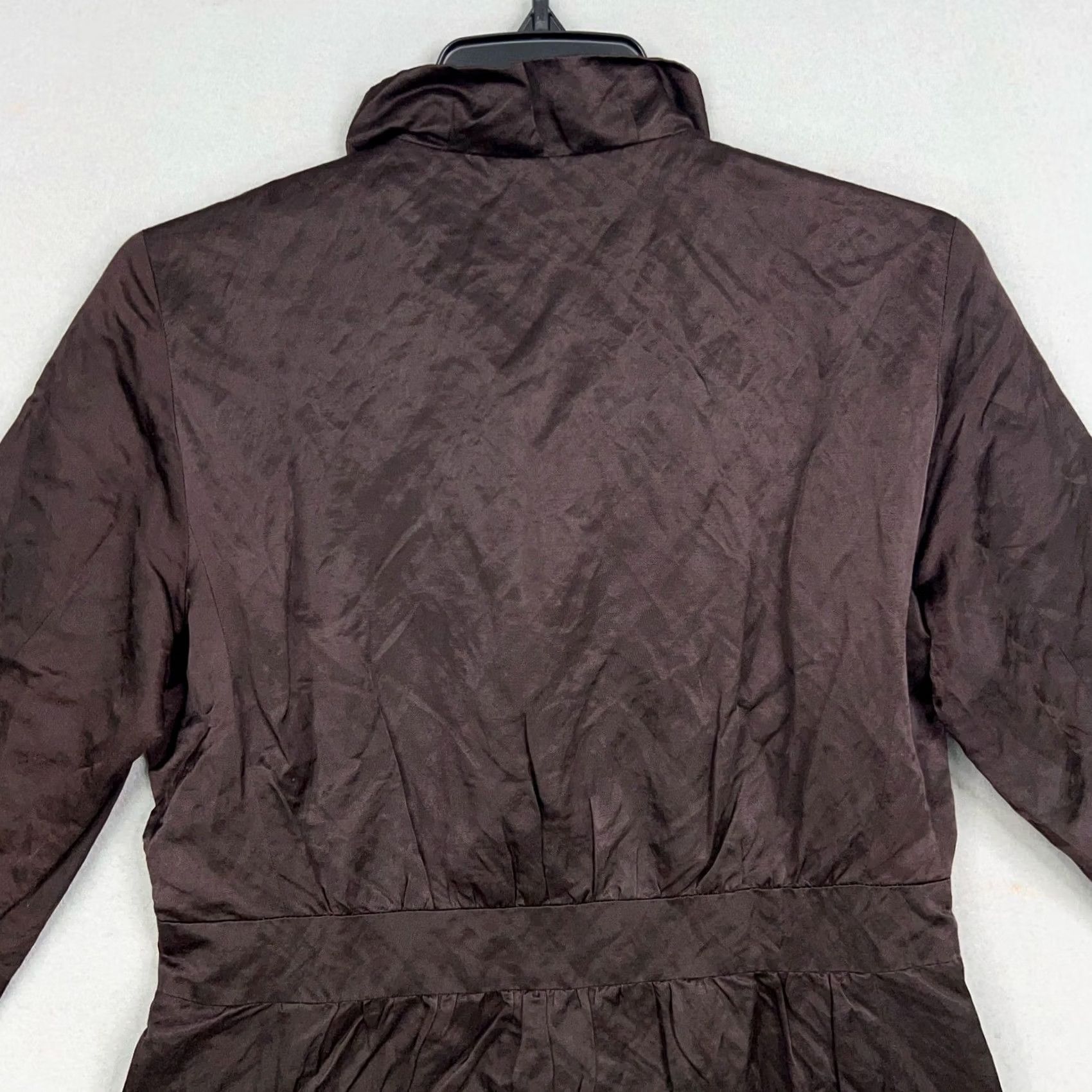 Eileen Fisher Eileen Fisher Coat Womens XS Steel Satin Metallic Trench Brown C​h estnut? Size XS / US 0-2 / IT 36-38 - 7 Thumbnail