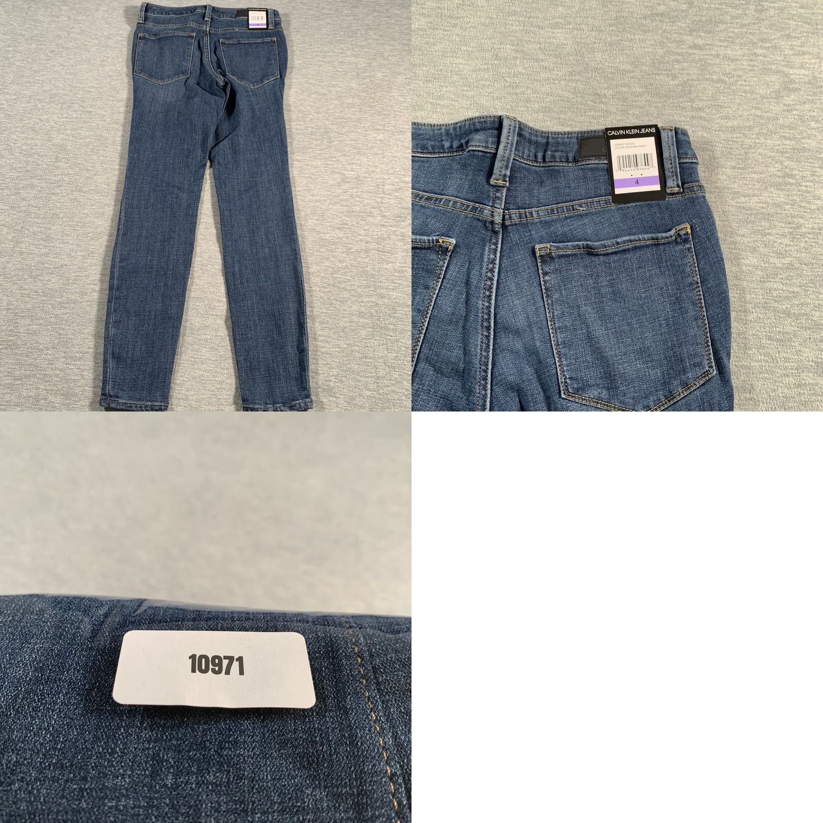 Vintage Calvin Klein Jeans Womens Skinny Stretch Denim Pants Blue Classic Fit 4 Size 27" / US 4 / IT 40 - 9 Thumbnail